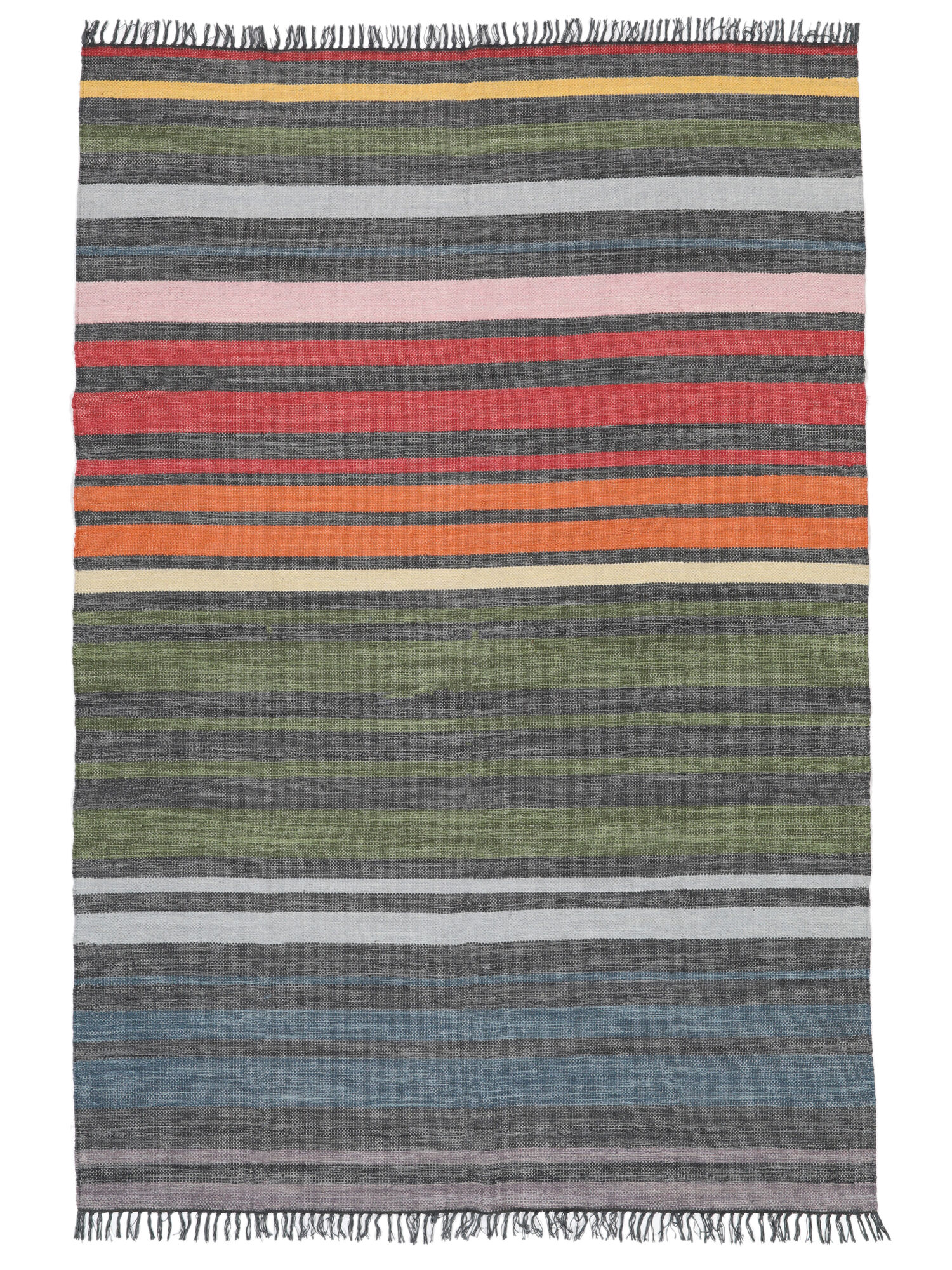 Rainbow Stripe Matta - Flerf&auml;rgad 140x200