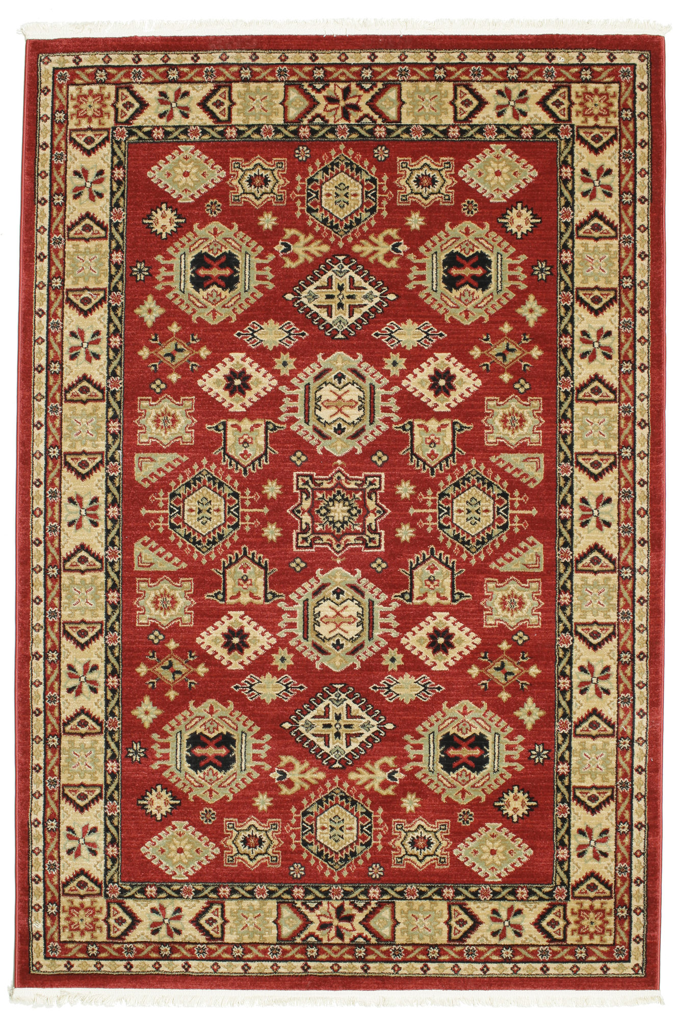 Shirvan Kazak Matta - Röd / Beige 160x230