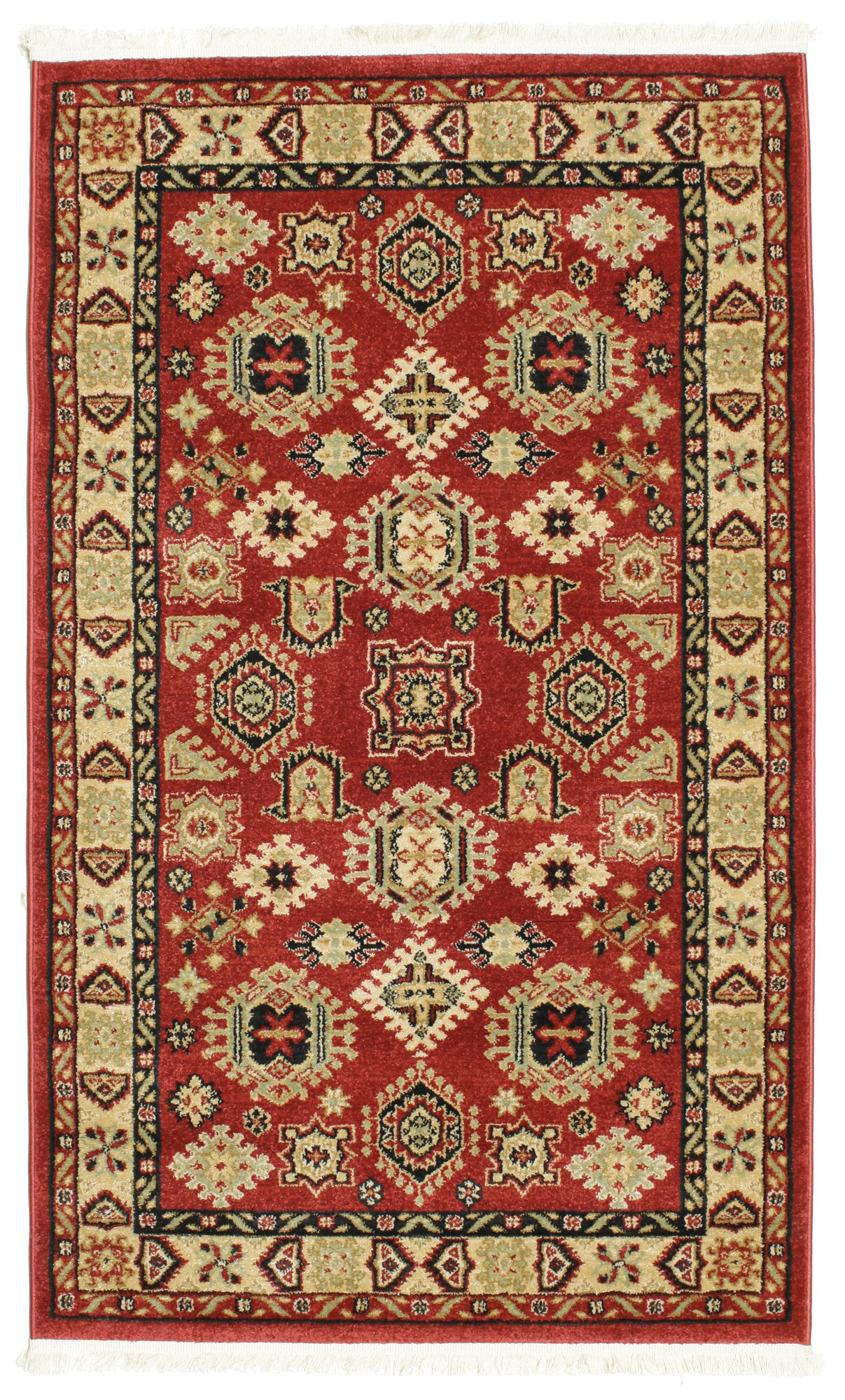 Shirvan Kazak Matta - Röd / Beige 100x160
