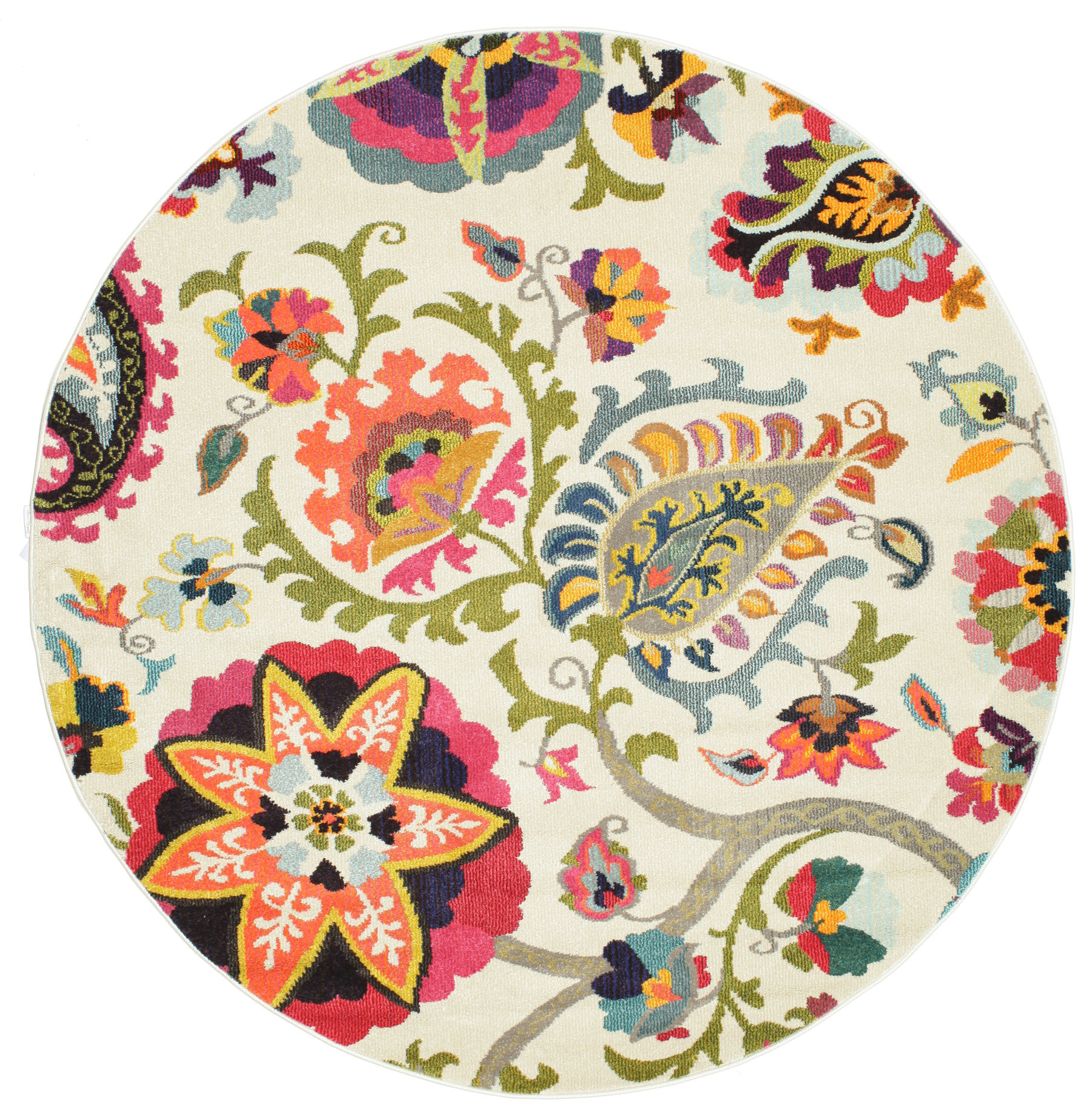 Allegra - Multicolor, Rond Ø 200 cm Vloerkleed - Rugvista