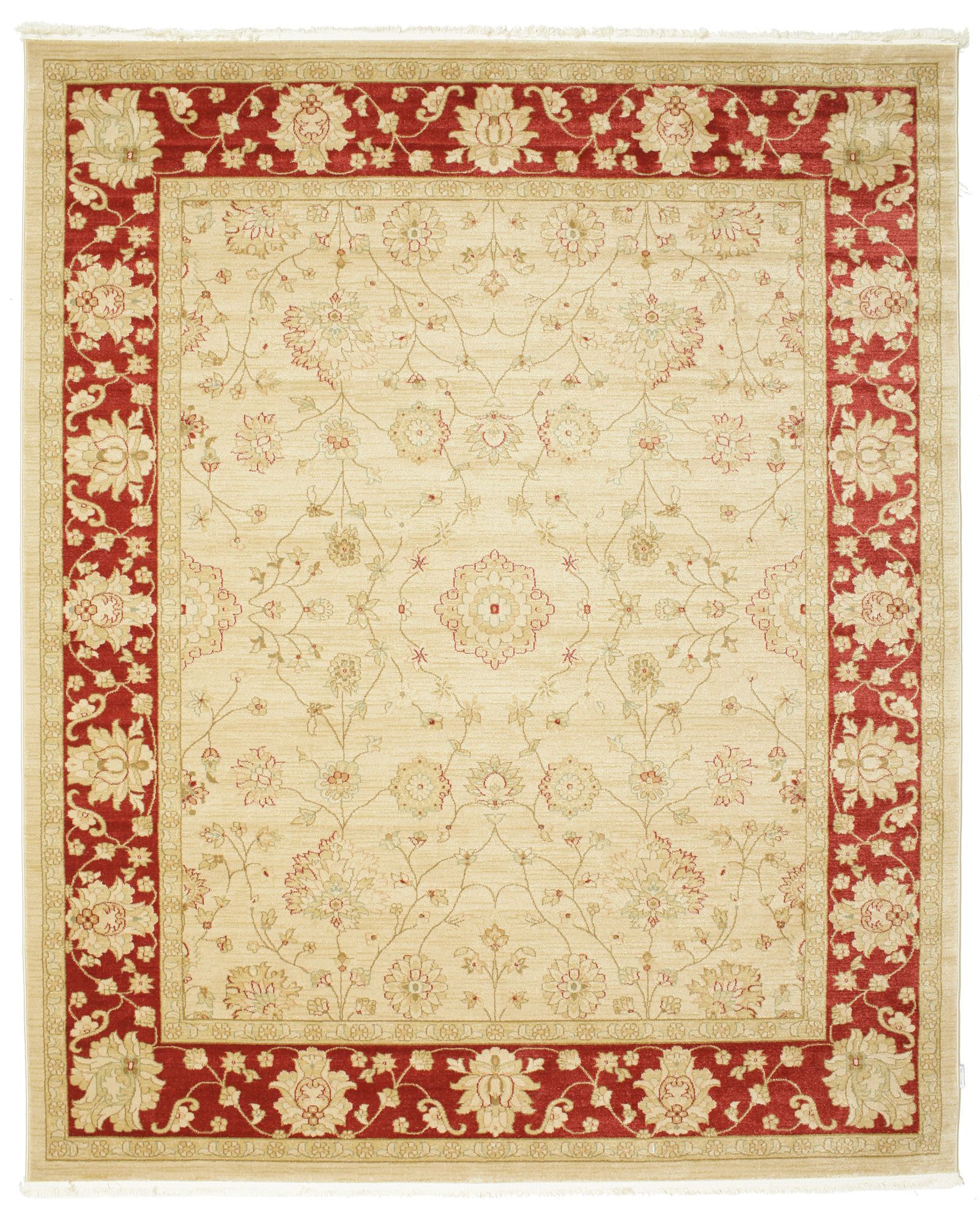 Farahan Ziegler Matta - Beige / Röd 250x300