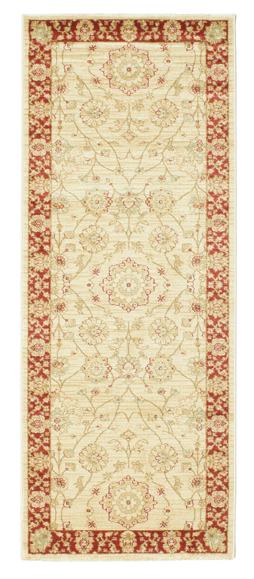 Farahan Ziegler Matta - Beige / Röd 80x200