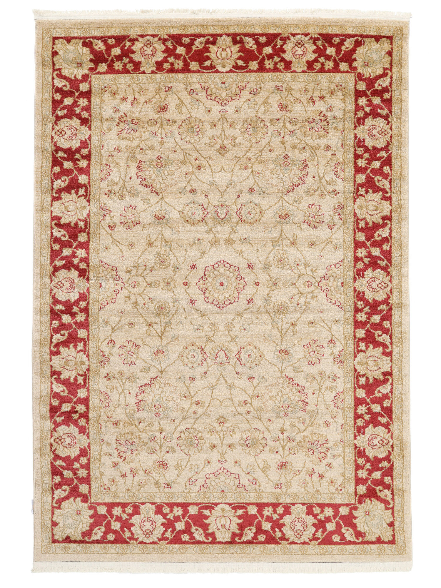 Farahan Ziegler Matta - Beige / Röd 160x230