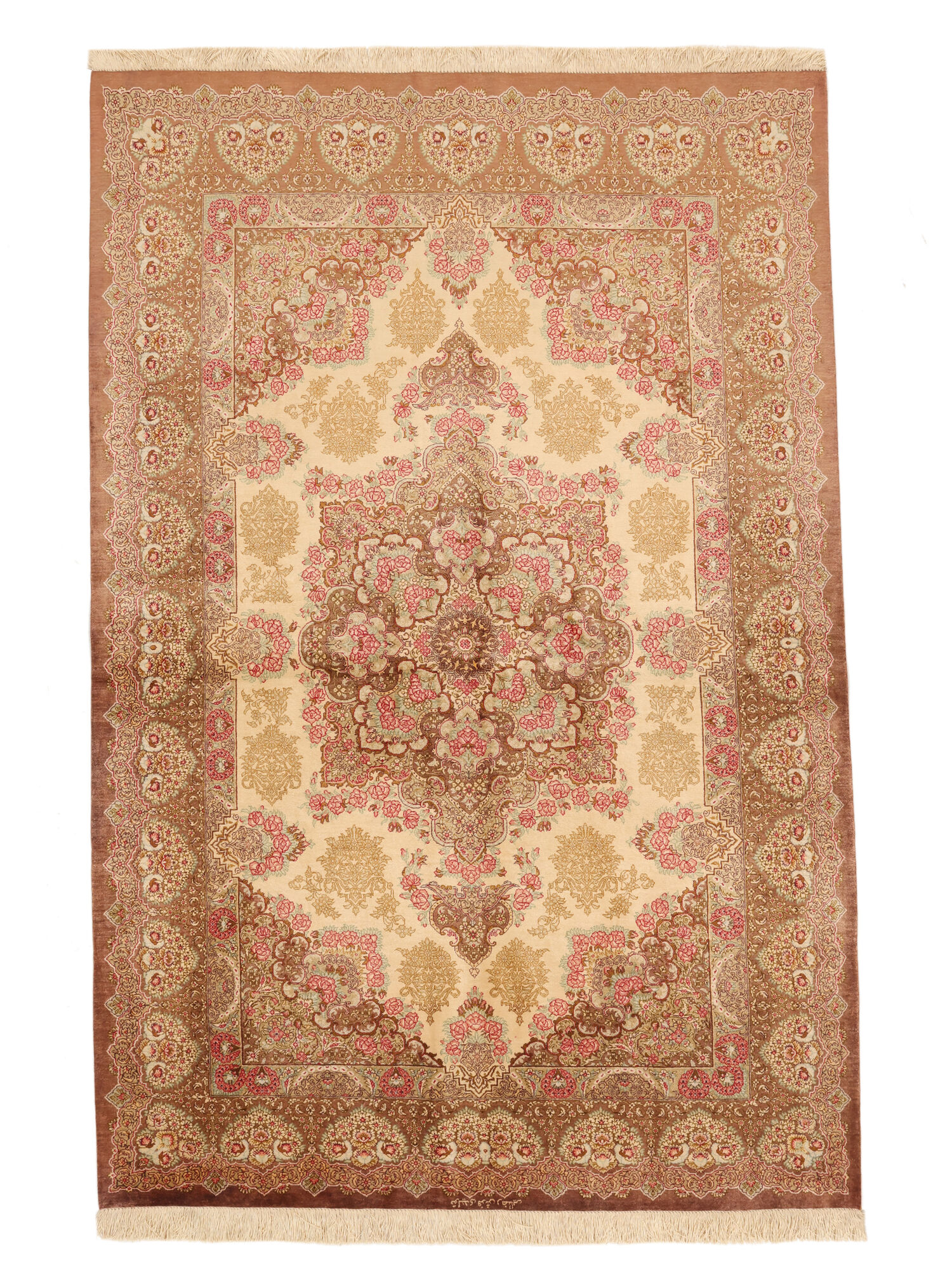 Ghom silke signerad: Rezai Matta 130x203