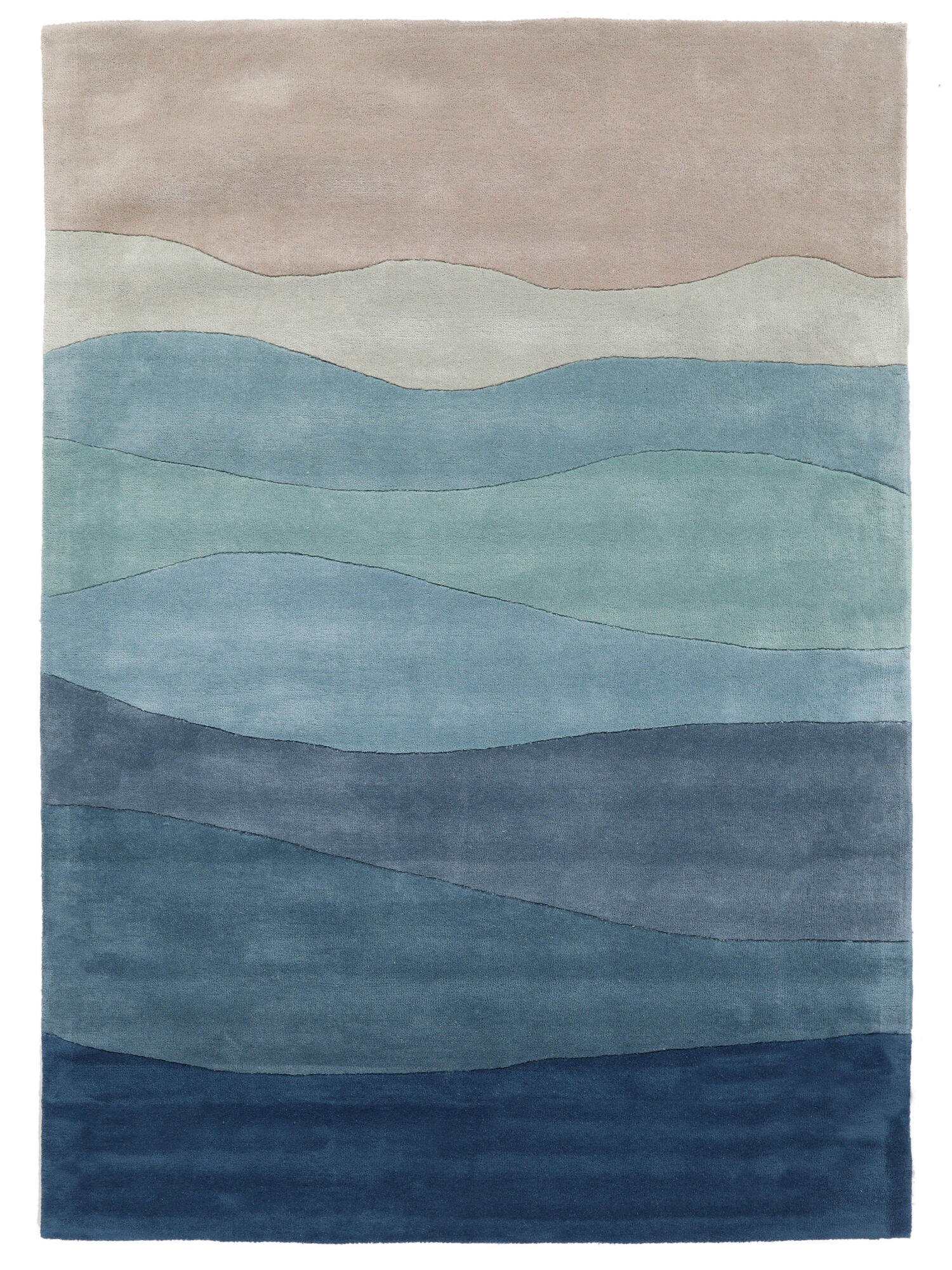 Feeling Handtufted Matta - Blå 140x200