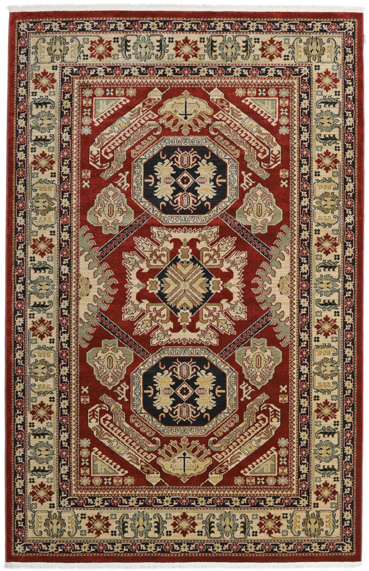 
    Kazak Mirvan - Red / Beige - 200 x 300 cm
  