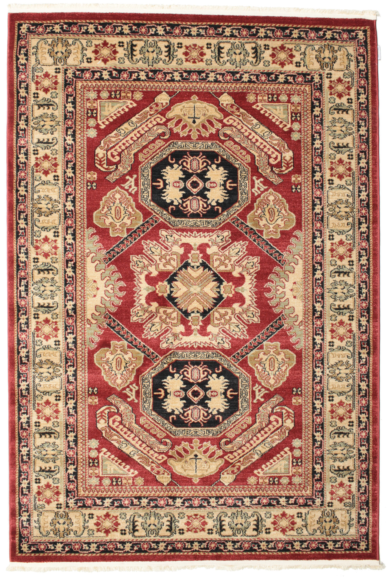 Kazak Mirvan Matta - Röd / Beige 160x230