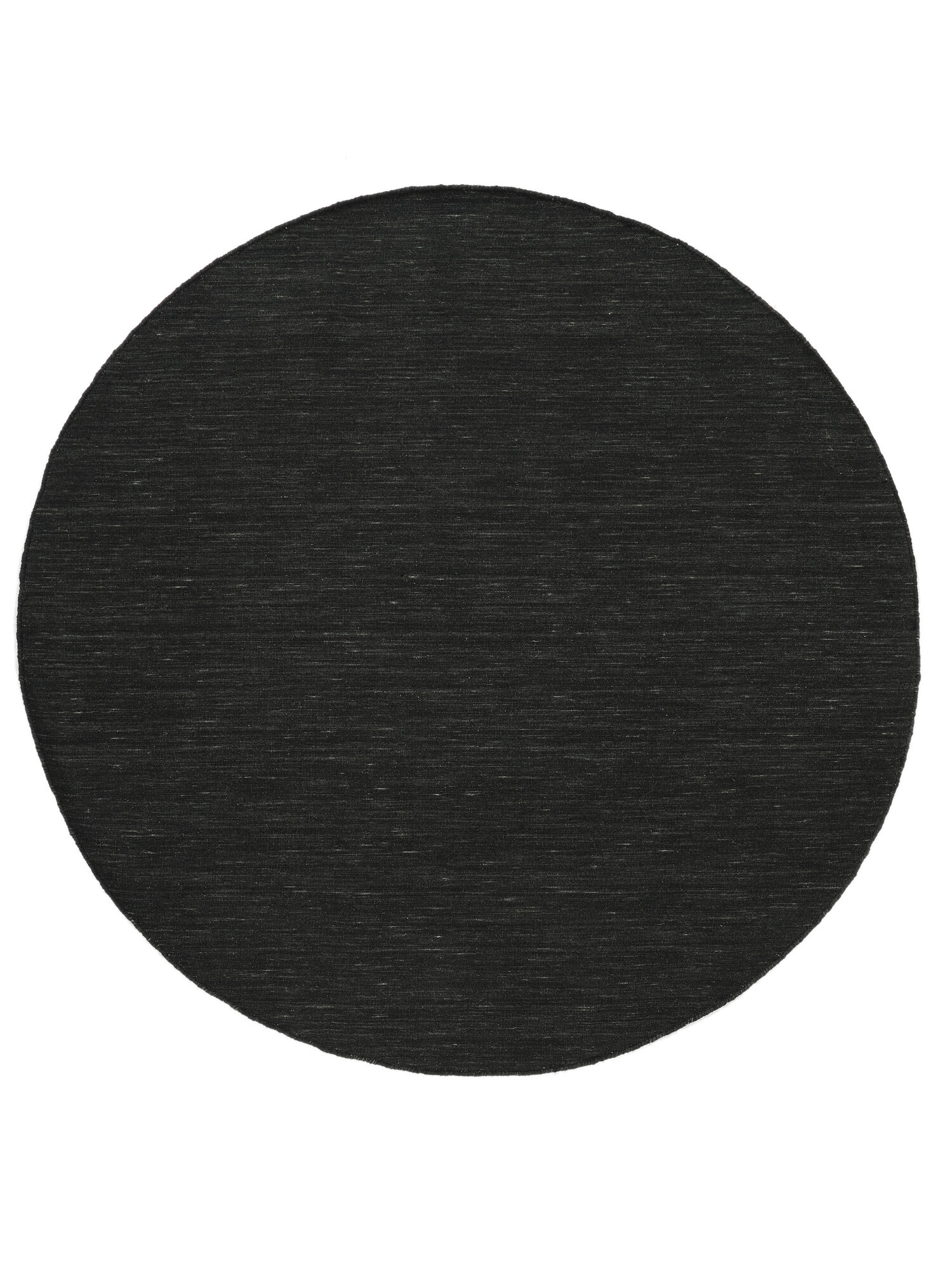 Kelim loom Teppich – Schwarz Ø 200