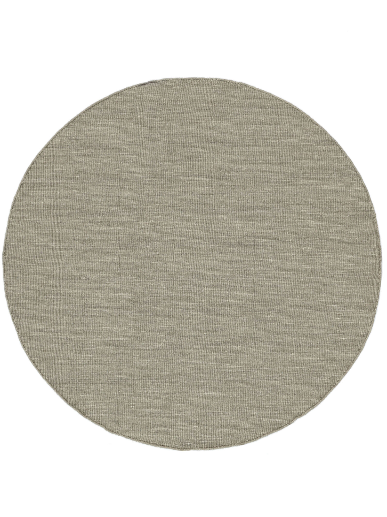 Kelim loom Teppich – Hellgrau / Beige Ø 200