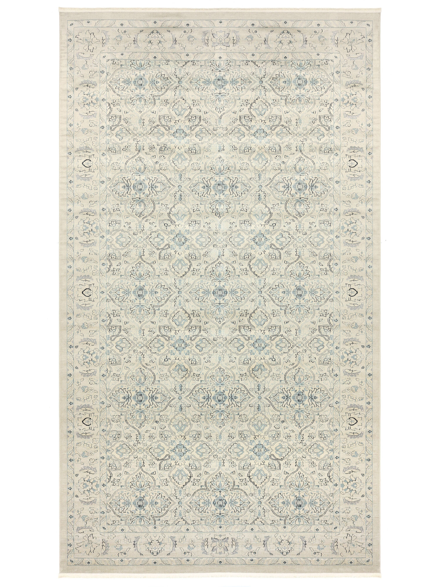 Ziegler Greenville Matta - Krämbeige / Ljusblå 300x500