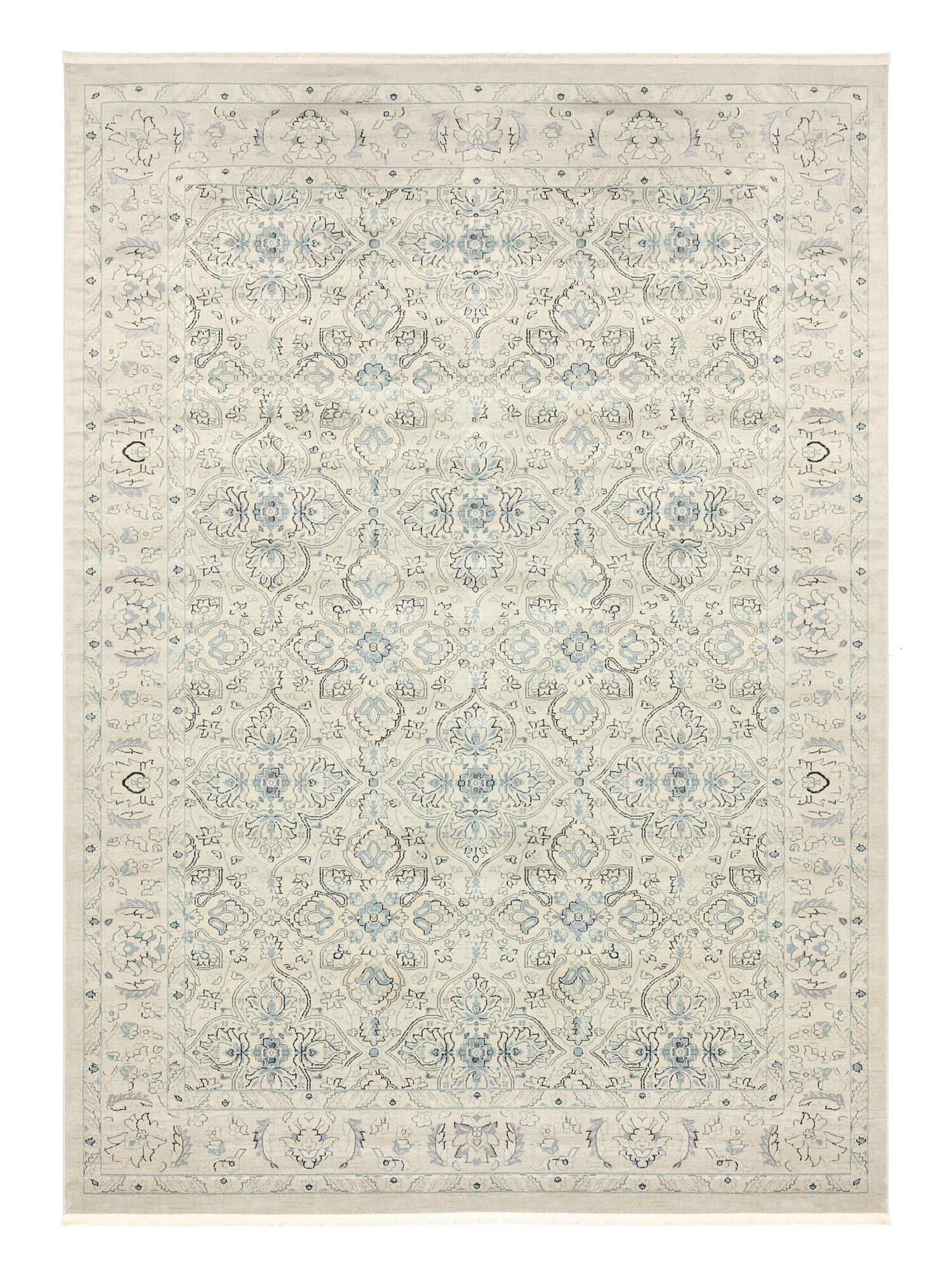 Ziegler Greenville Matta - Krämbeige / Ljusblå 240x340