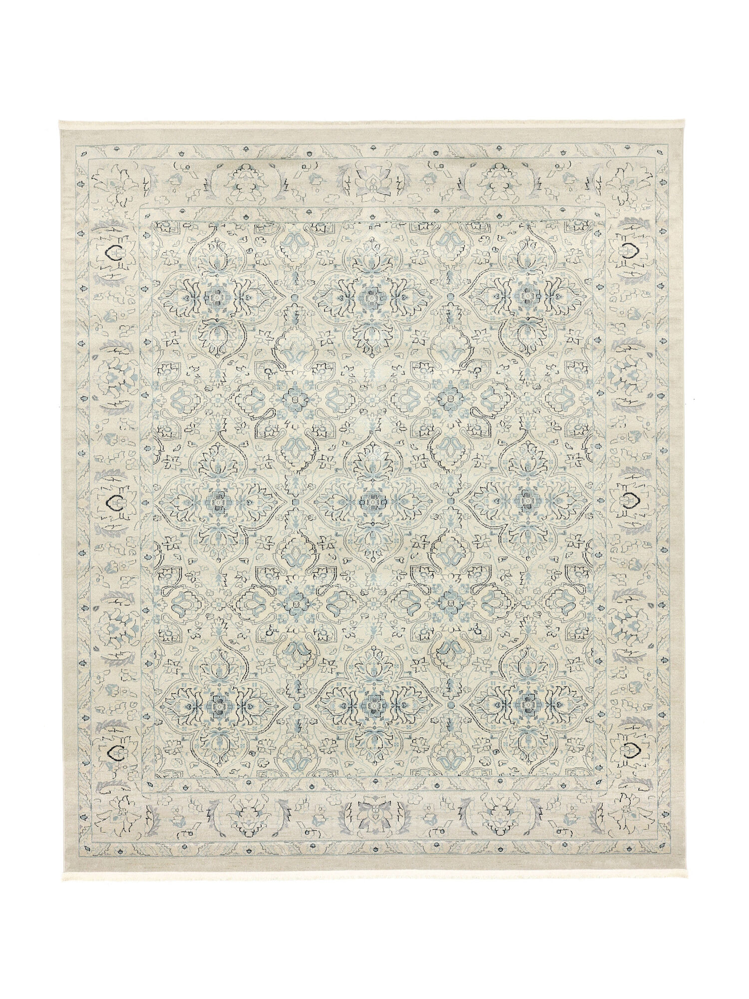 Ziegler Greenville Matta - Krämbeige / Ljusblå 250x300