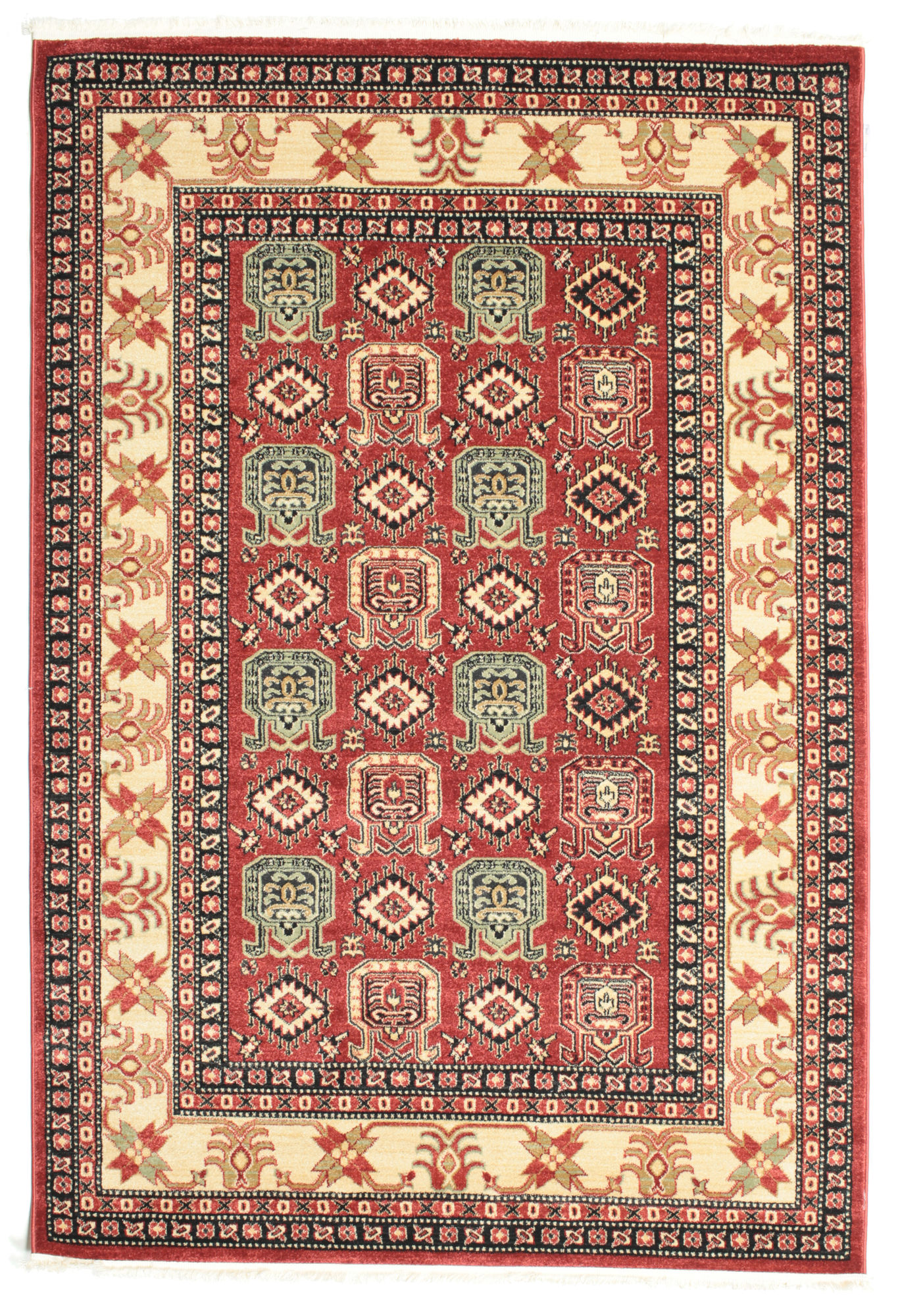 Kazak Simav Matta - Röd / Beige 160x230