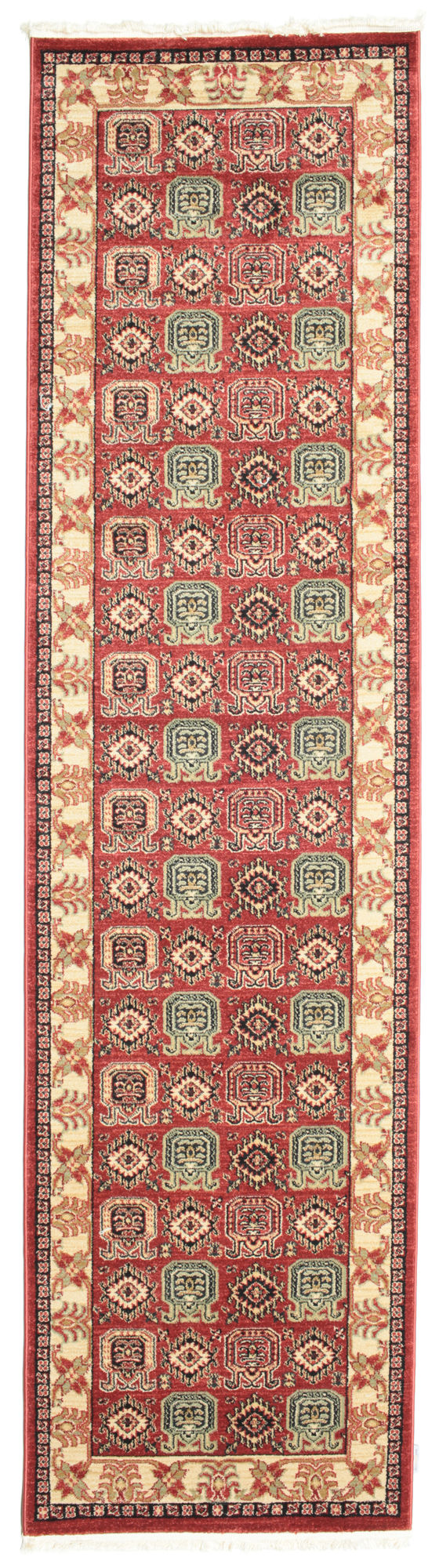 Kazak Simav Matta - R&ouml;d / Beige 80x300