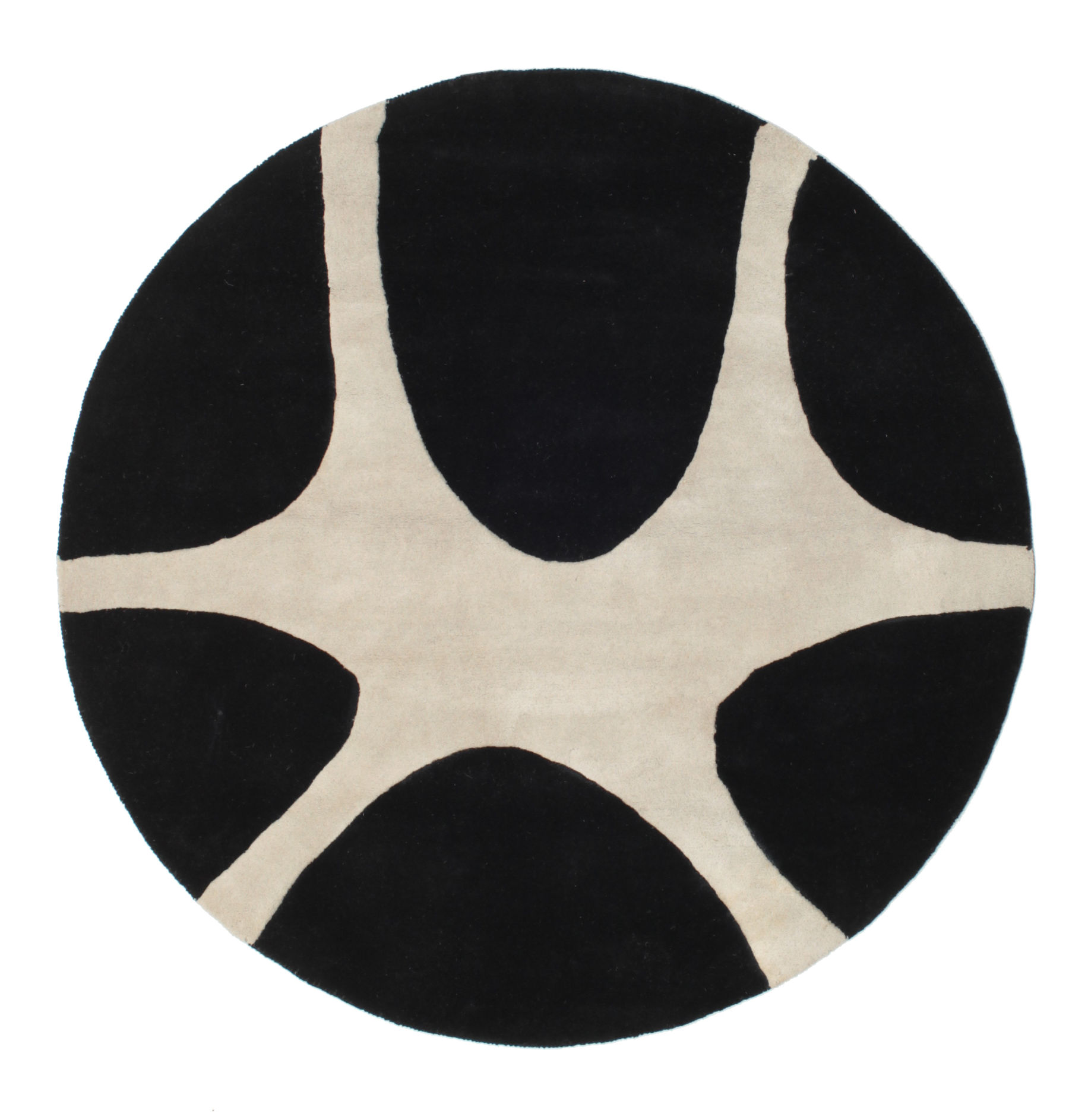 Stones Handtufted Matta - Svart &Oslash; 150