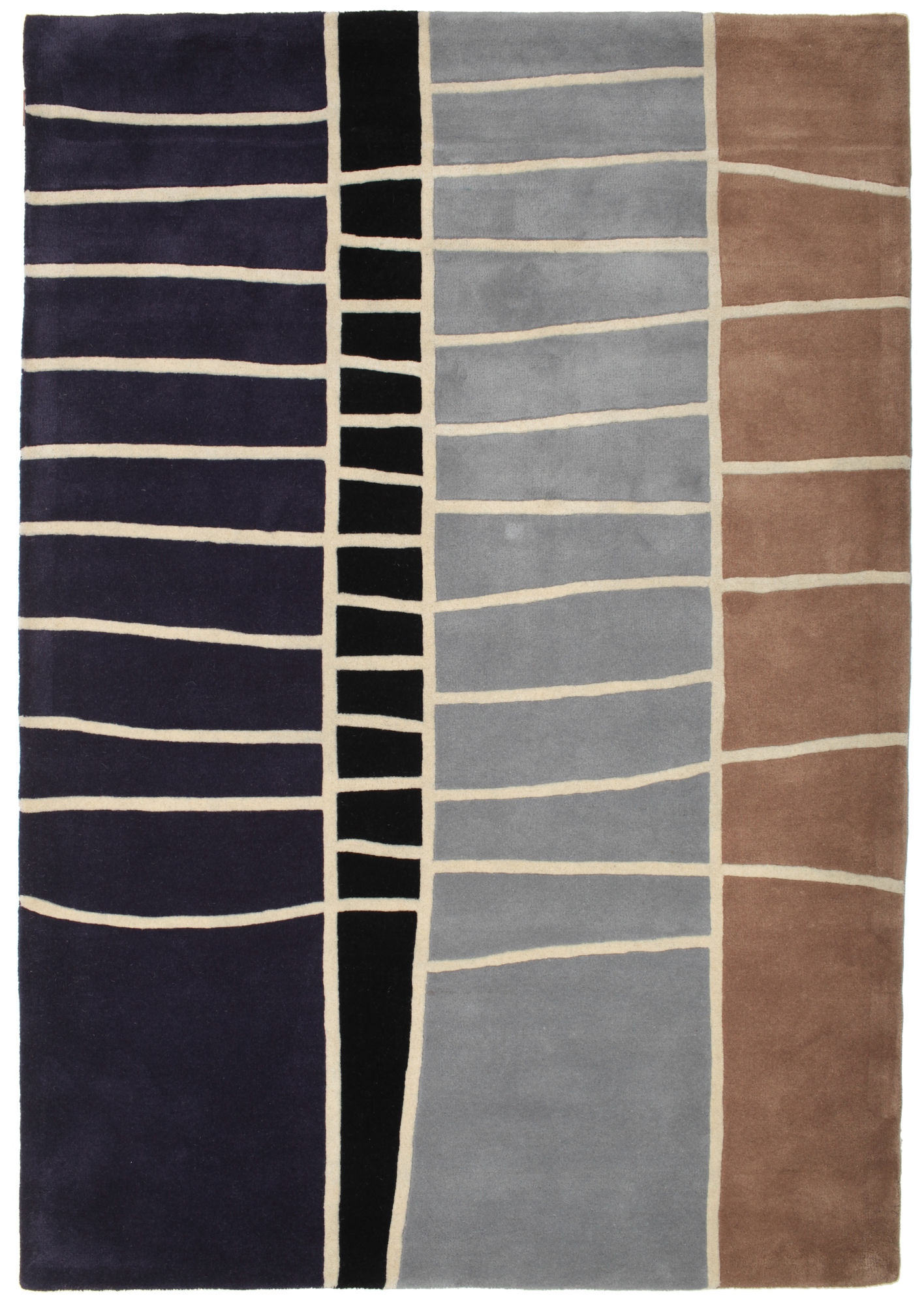 
    Abstract Bamboo Handtufted - Black / Brown - 160 x 230 cm
  