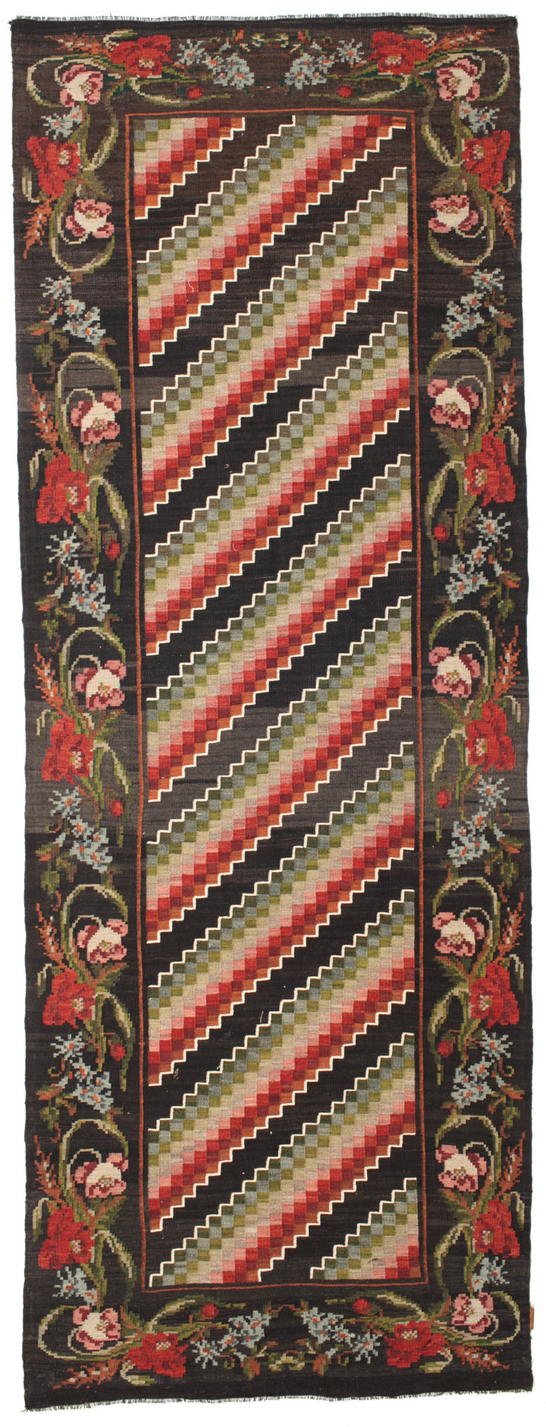 Rose Kelim Moldavia Teppich 132×366