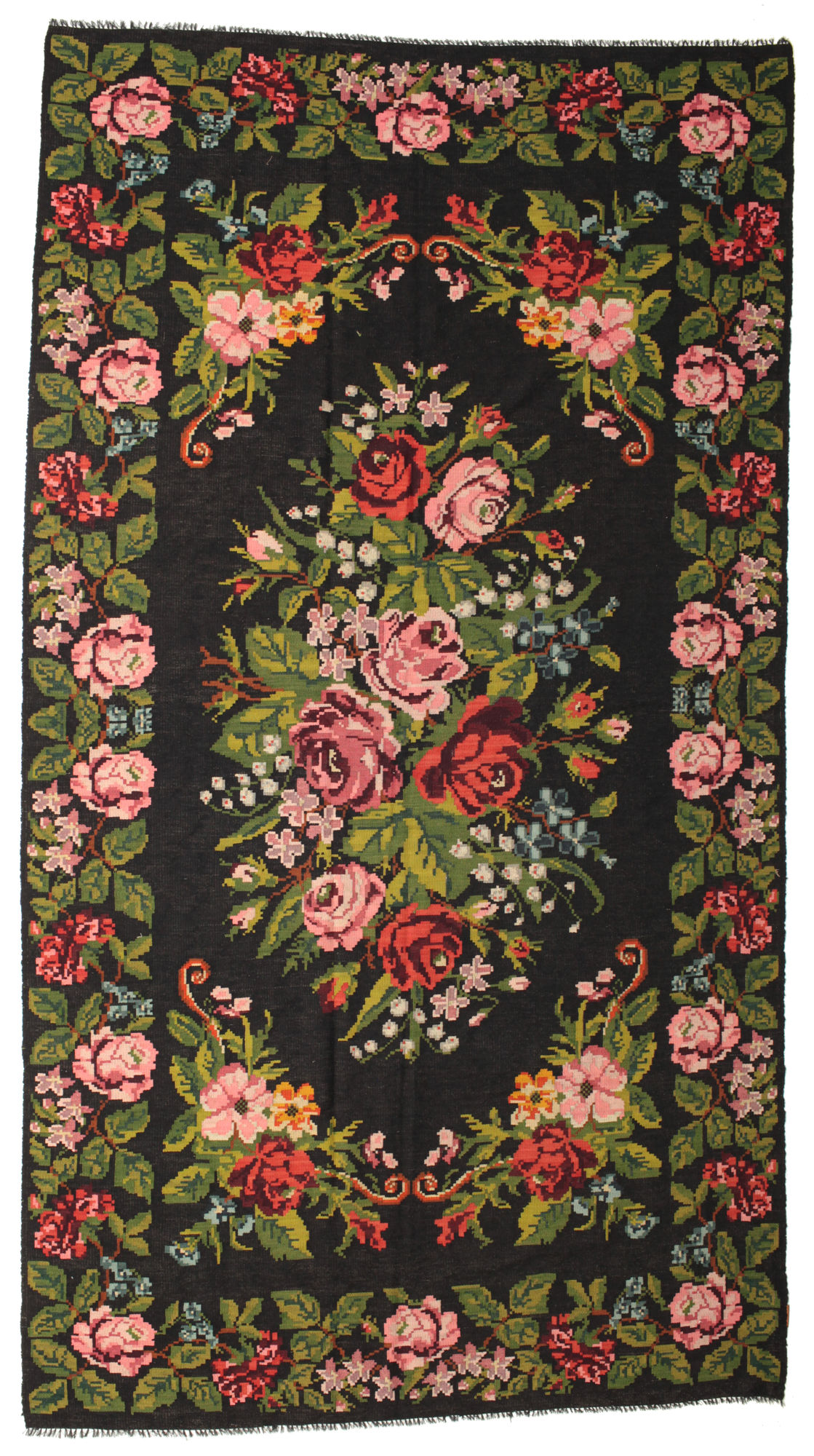 
    Rose Kelim Moldavia - Black - 210 x 390 cm
  