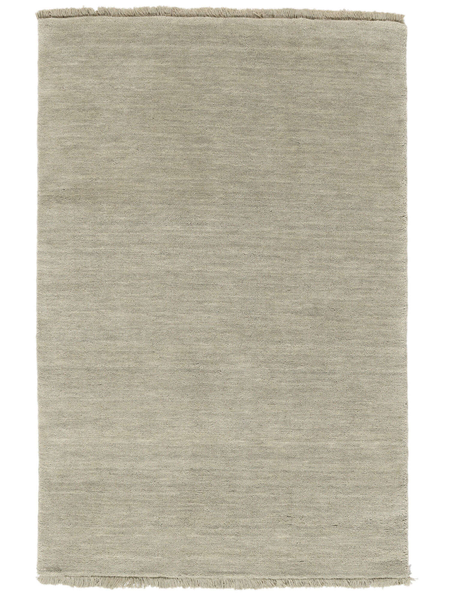 Handloom fringes Matta - Ljusgrön / Grå 250x350