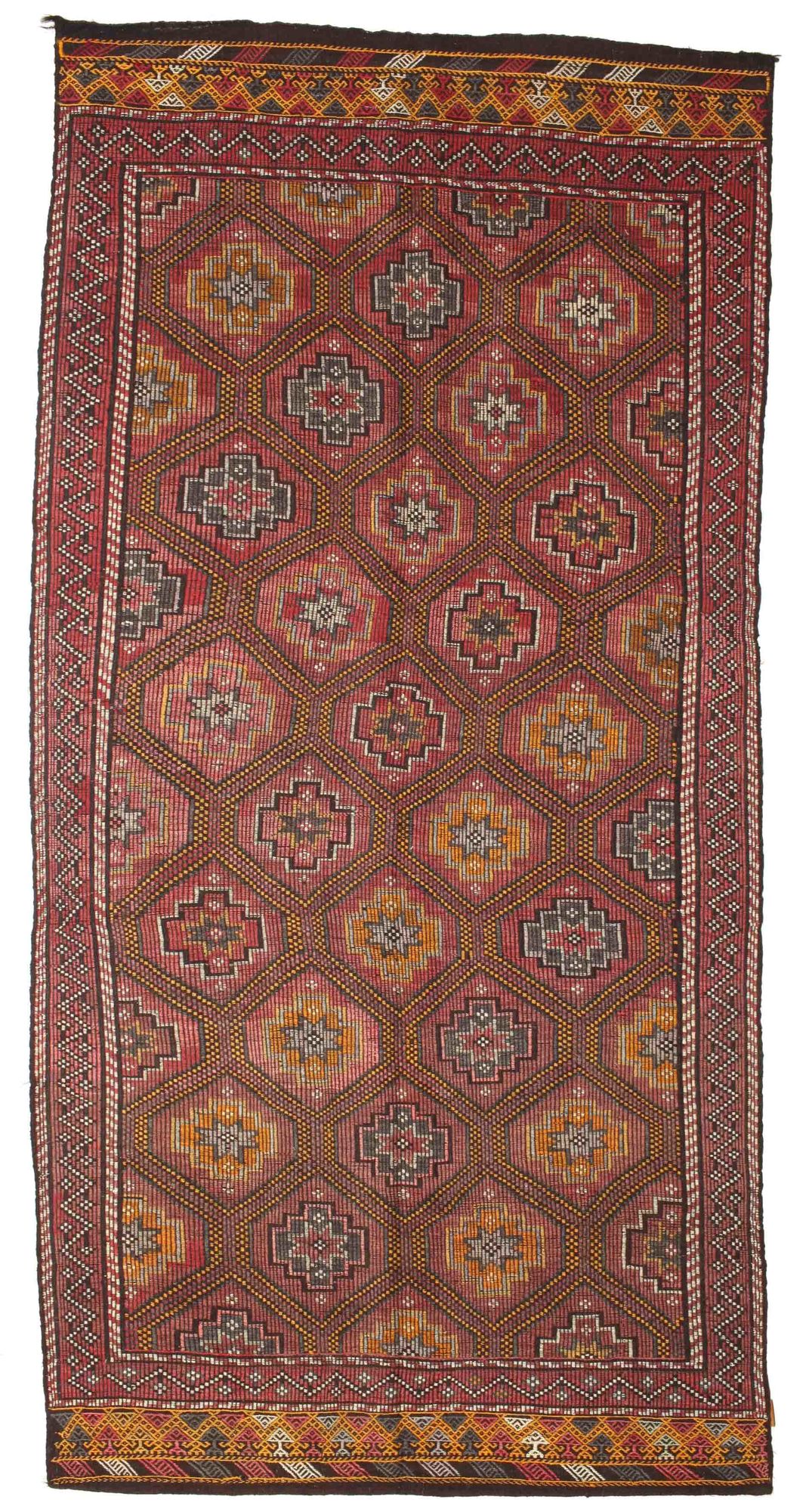 Kelim Vintage Türkei Teppich 162×337