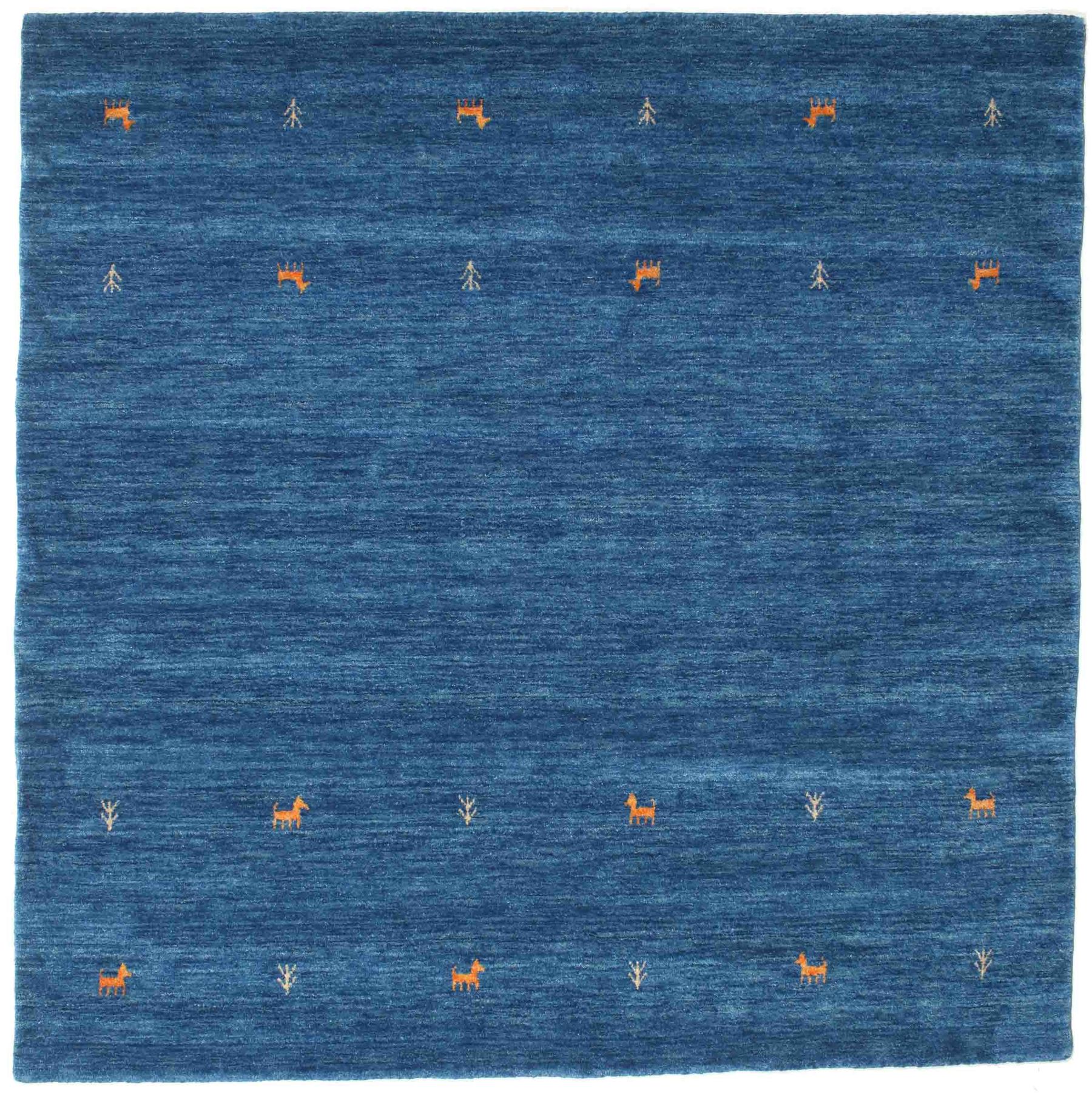 
    Gabbeh loom Two Lines - Blue - 200 x 200 cm
  