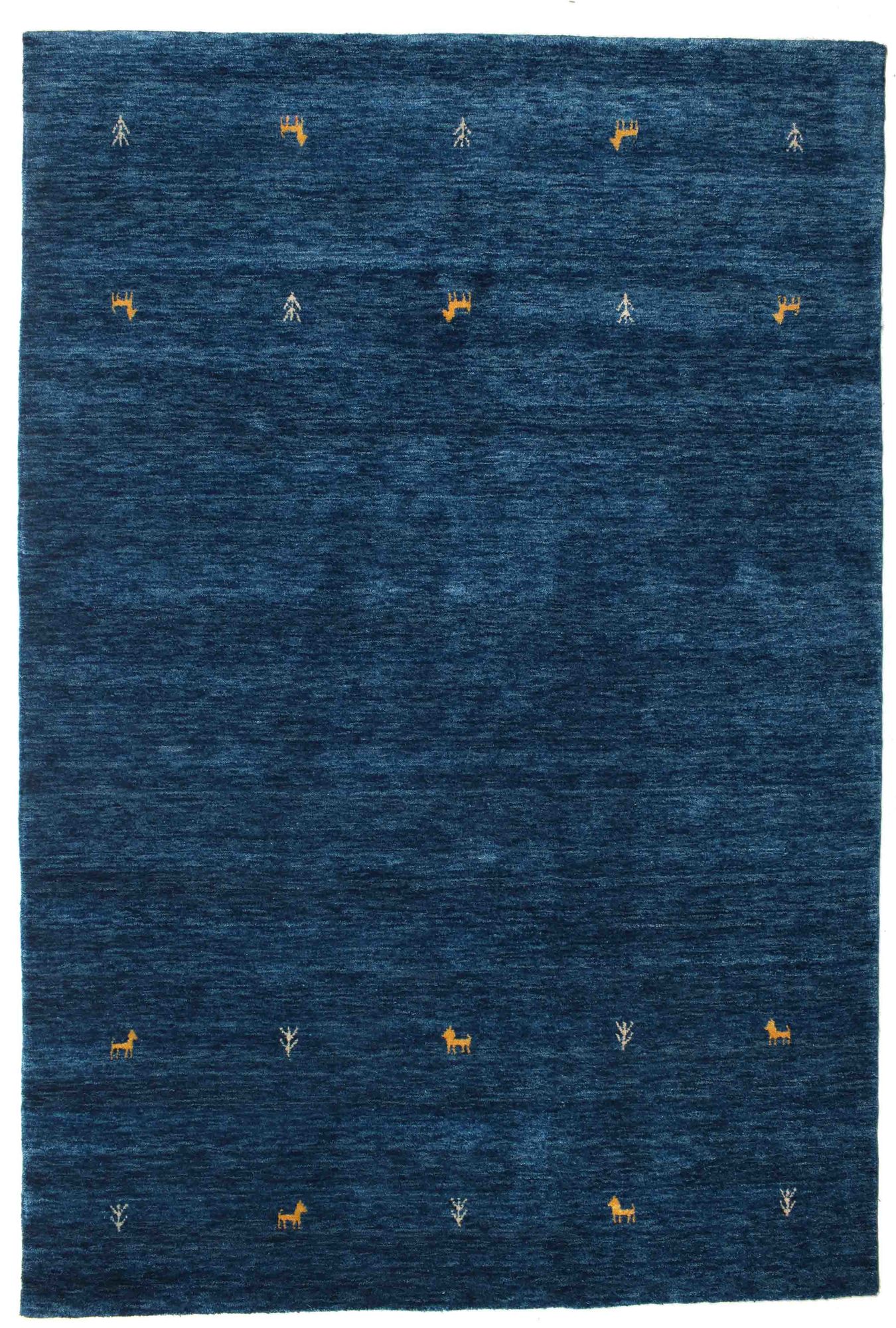 Gabbeh loom Two Lines Matta - Mörkblå 160x230