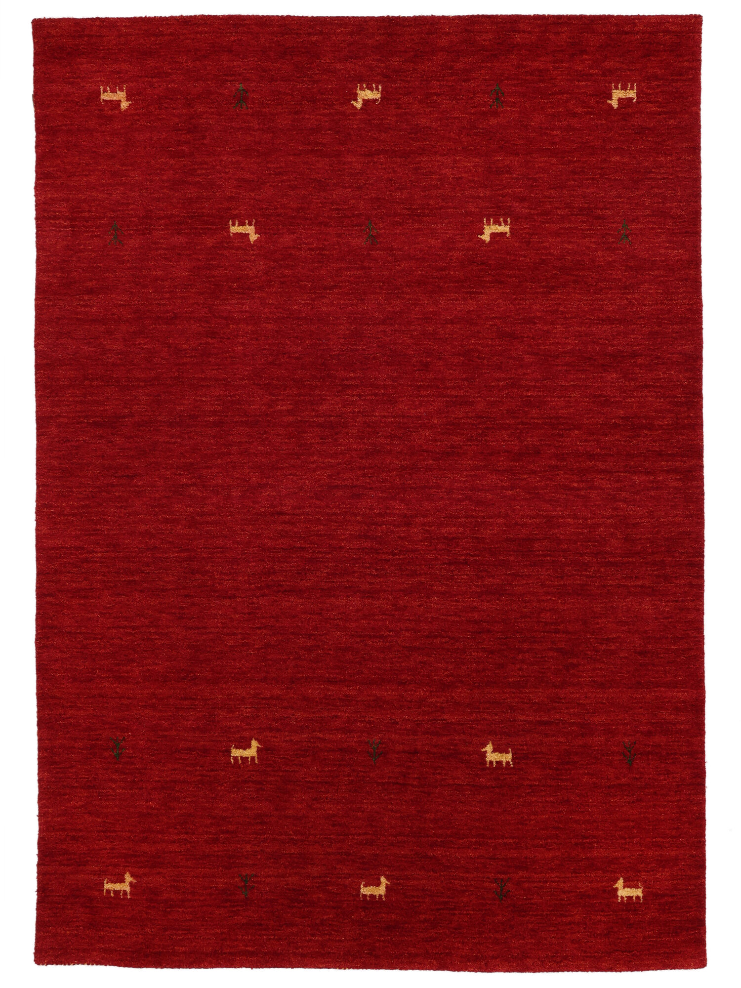 Gabbeh loom Two Lines Matta - Röd 140x200
