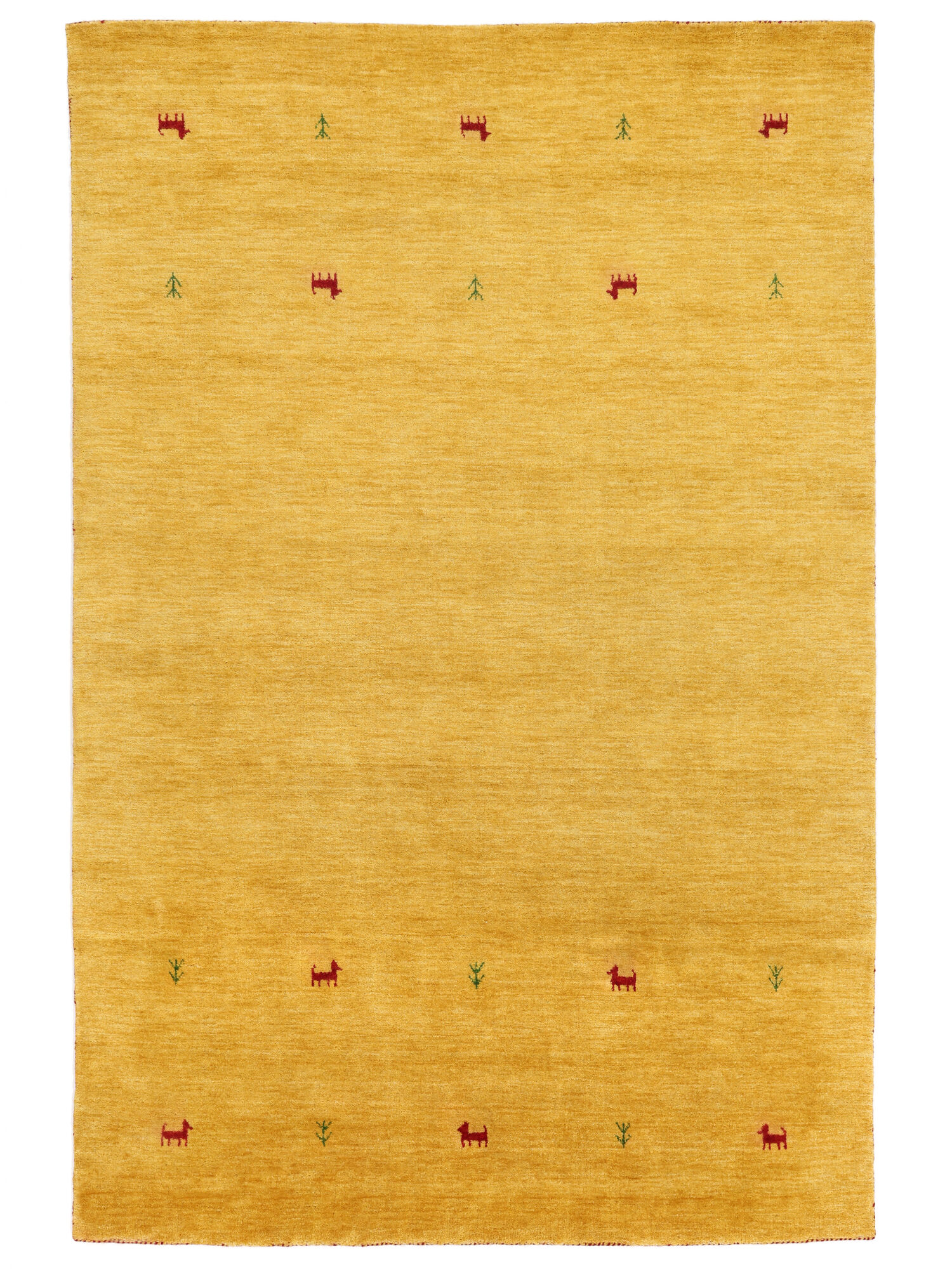 
    Gabbeh loom Two Lines - Yellow - 140 x 200 cm
  