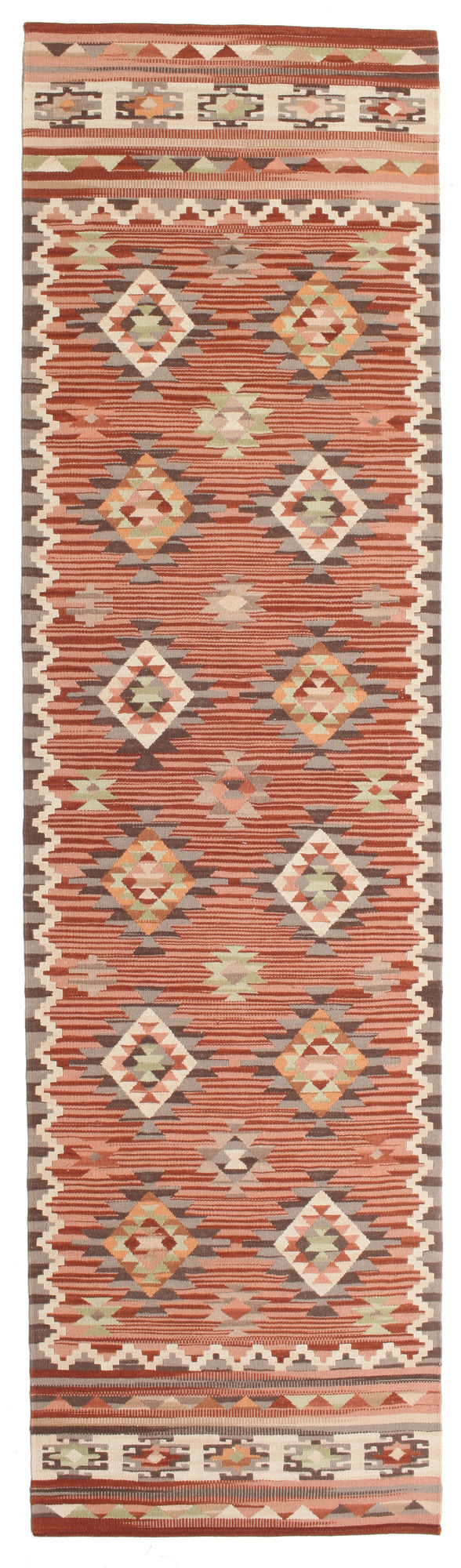Kelim Malatya Teppich – Braun 80×300