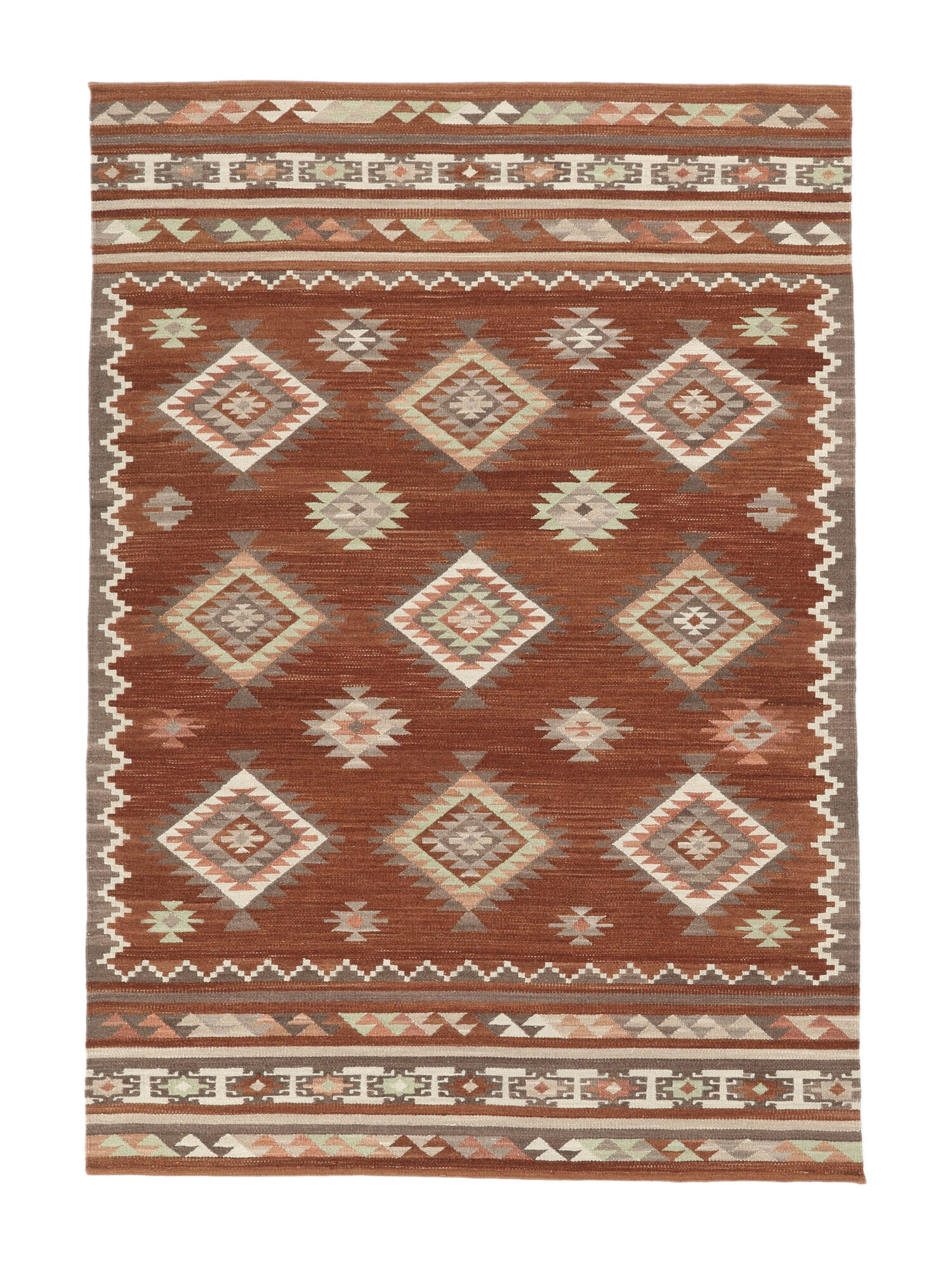 Kelim Malatya Teppich – Braun 160×230