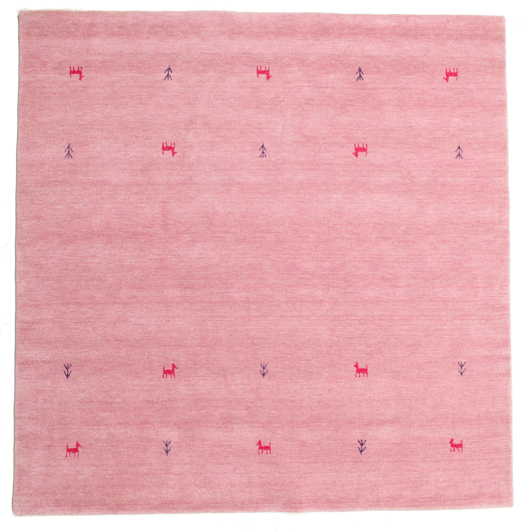 
    Gabbeh loom Two Lines - Pink - 200 x 200 cm
  