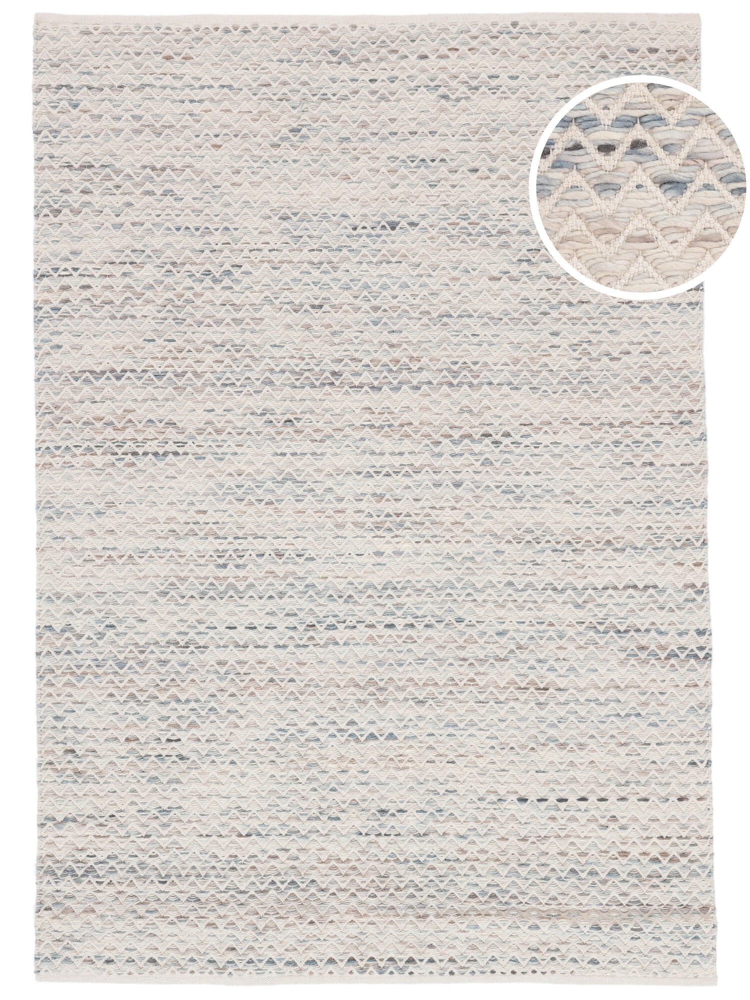 Chevron Waves Matta - Krämbeige / Greige 160x230