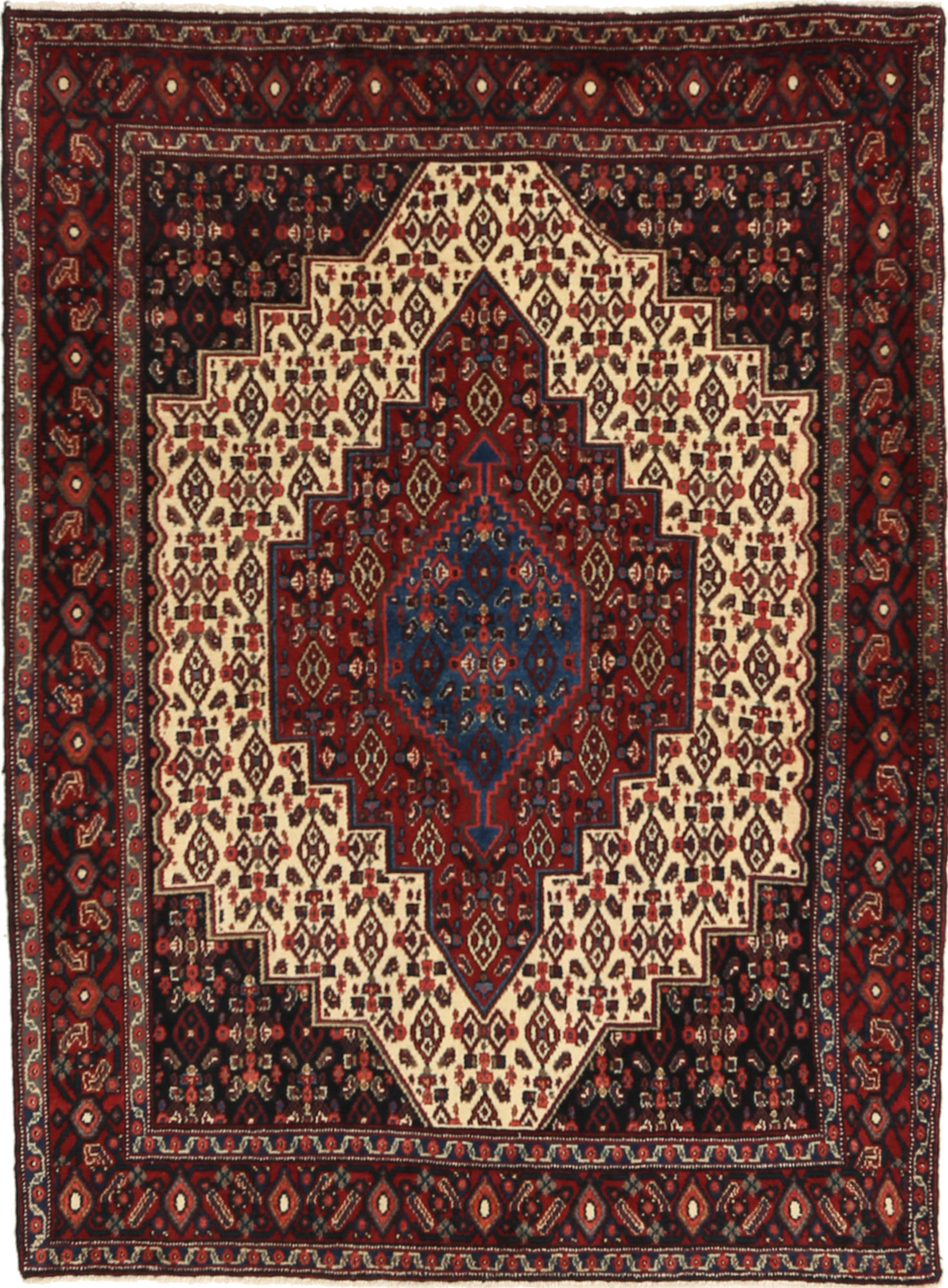 
    Senneh Rug - Dark red - 123 x 165 cm
  
