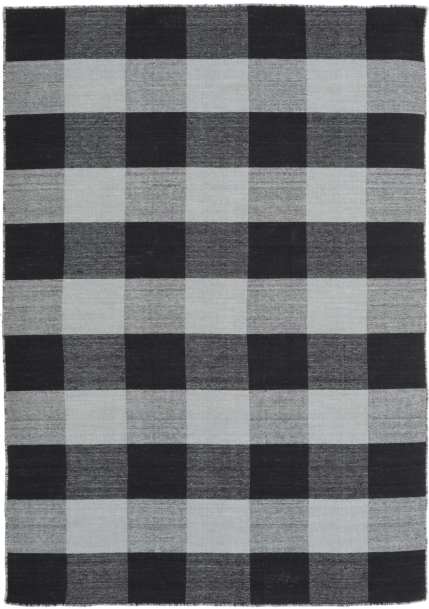 
    Check Kilim - Black / Grey - 160 x 230 cm
  