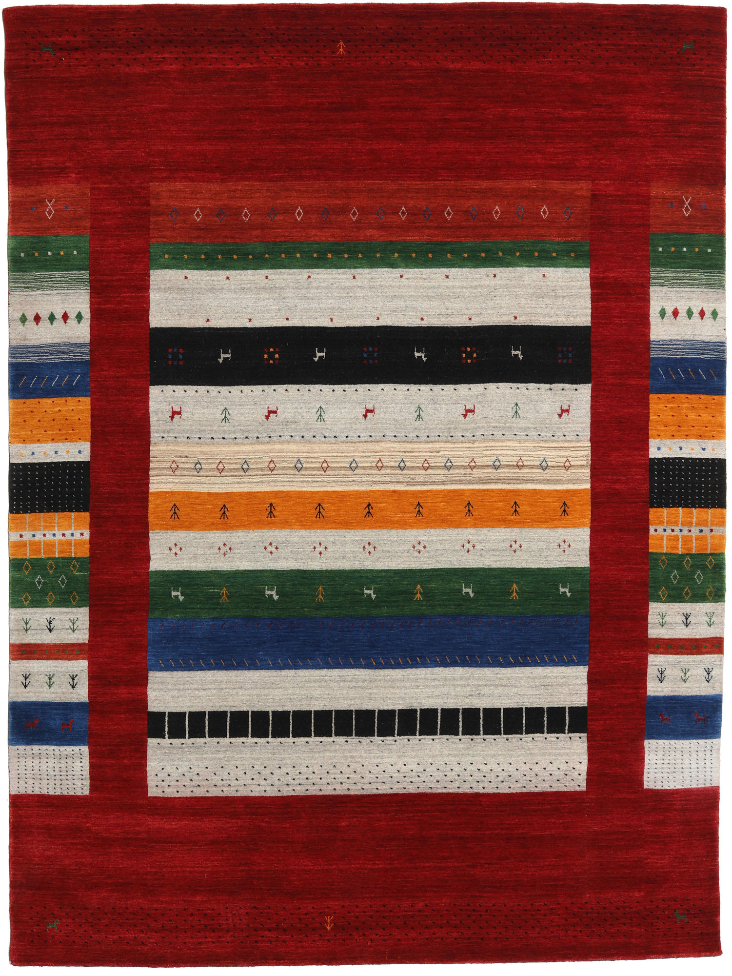 
    Loribaf Loom Designer - Dark red / Multicolor - 210 x 290 cm
  
