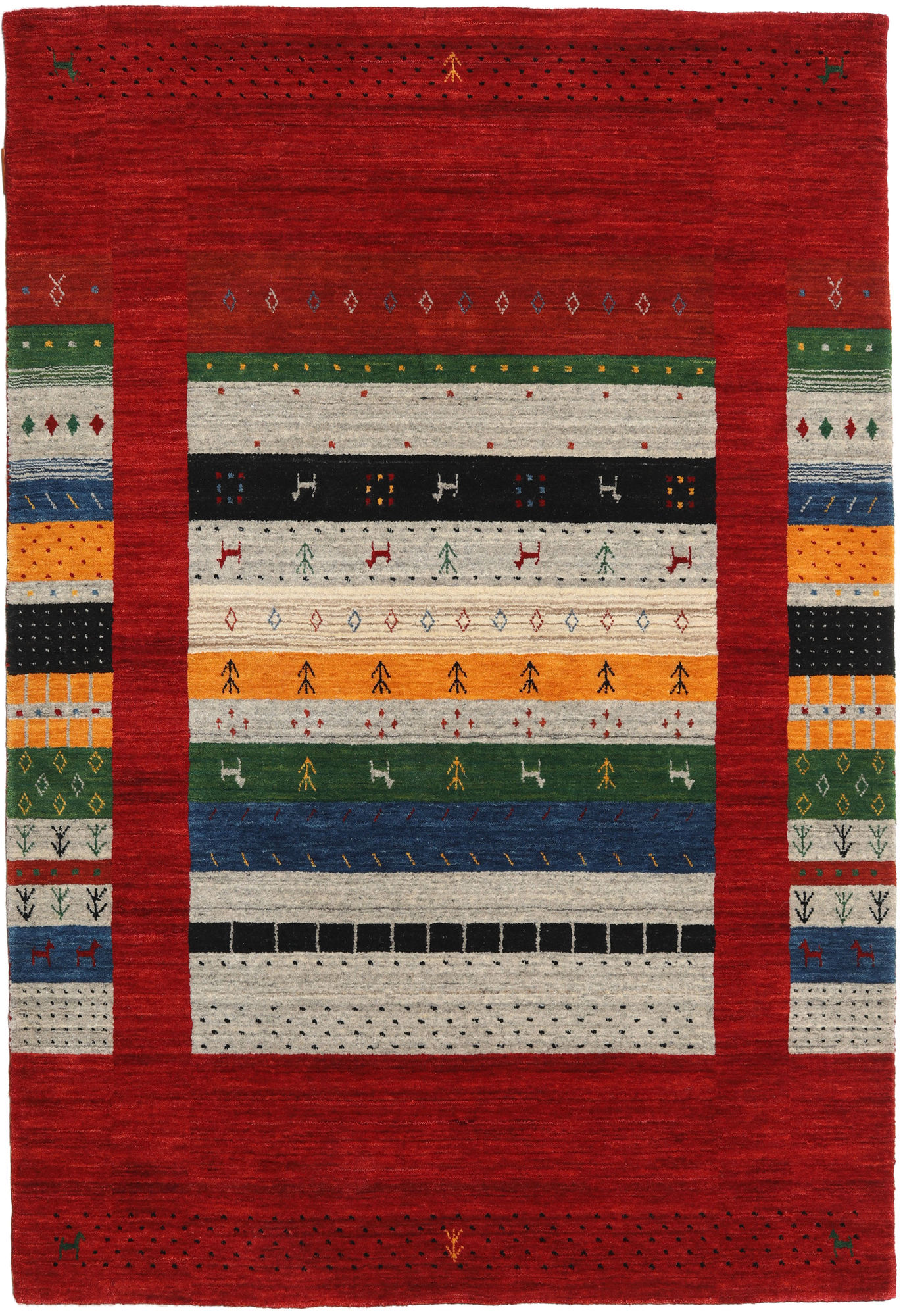 
    Loribaf Loom Designer - Dark red / Multicolor - 120 x 180 cm
  