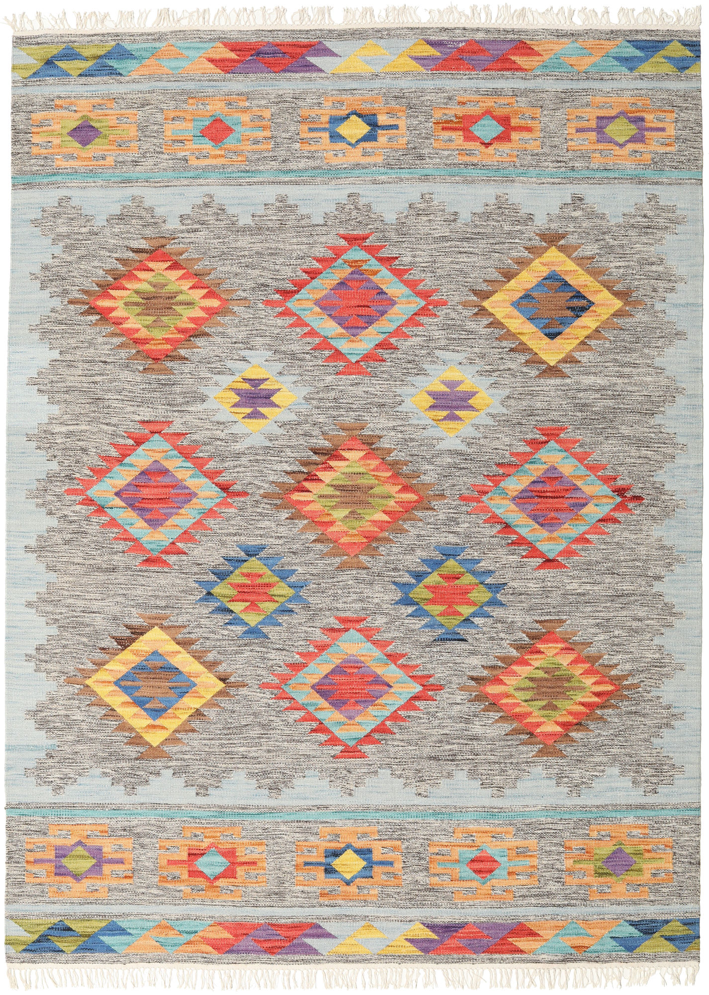 Spring Kelim Teppich – Mehrfarbig 210×290