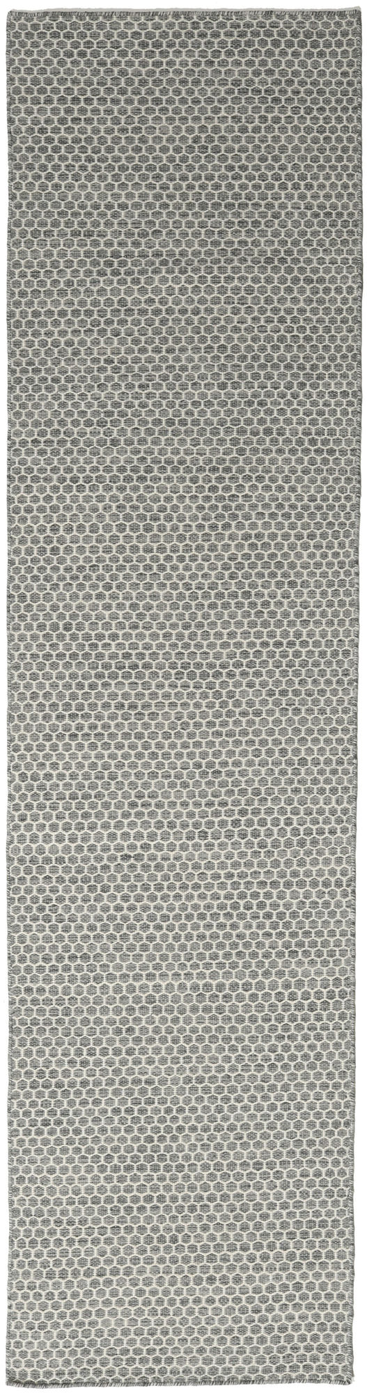 Kelim Honey Comb Teppich – Grau 80×340