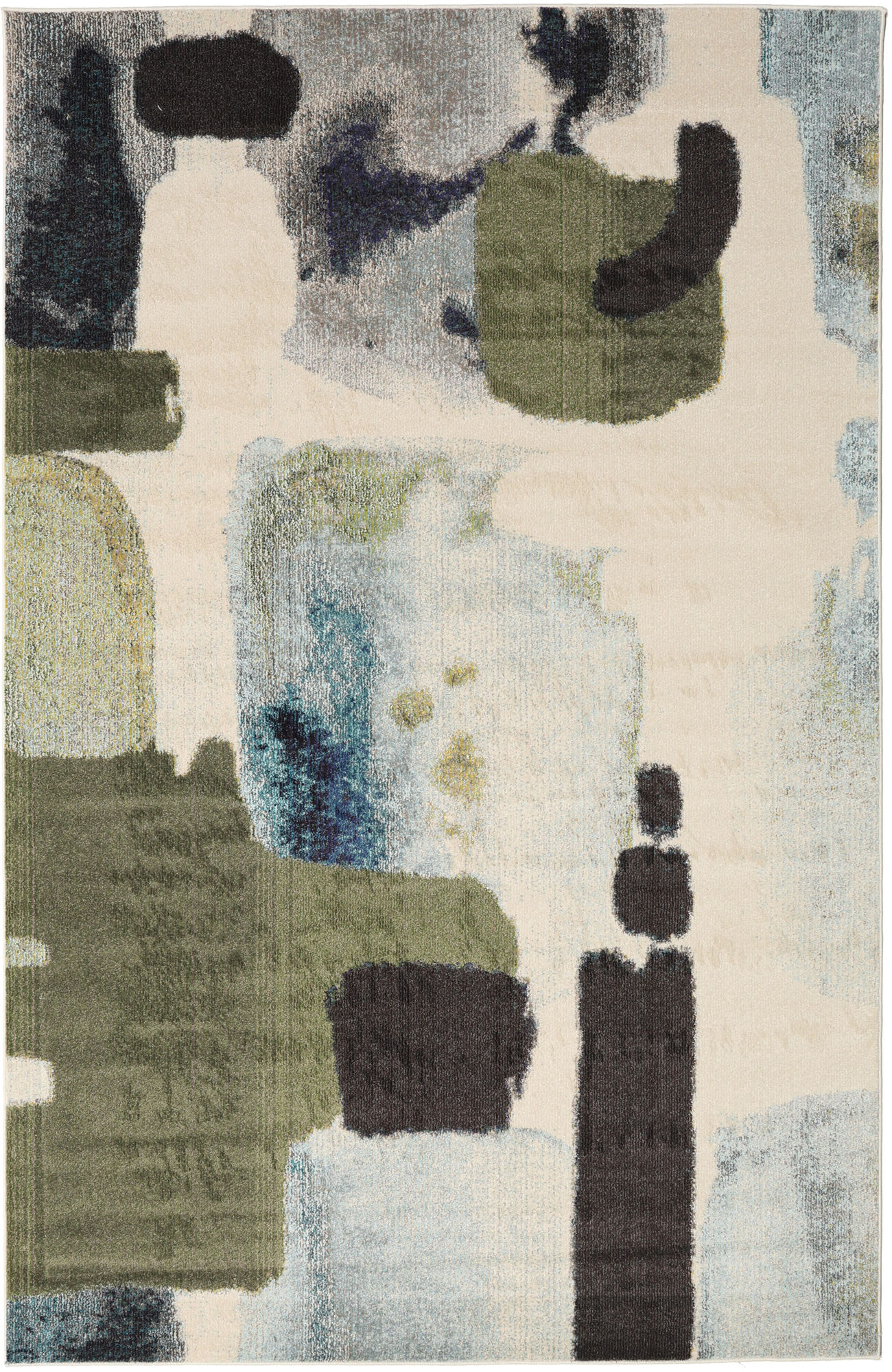 Smears Matta - Krämbeige / Grön 200x300