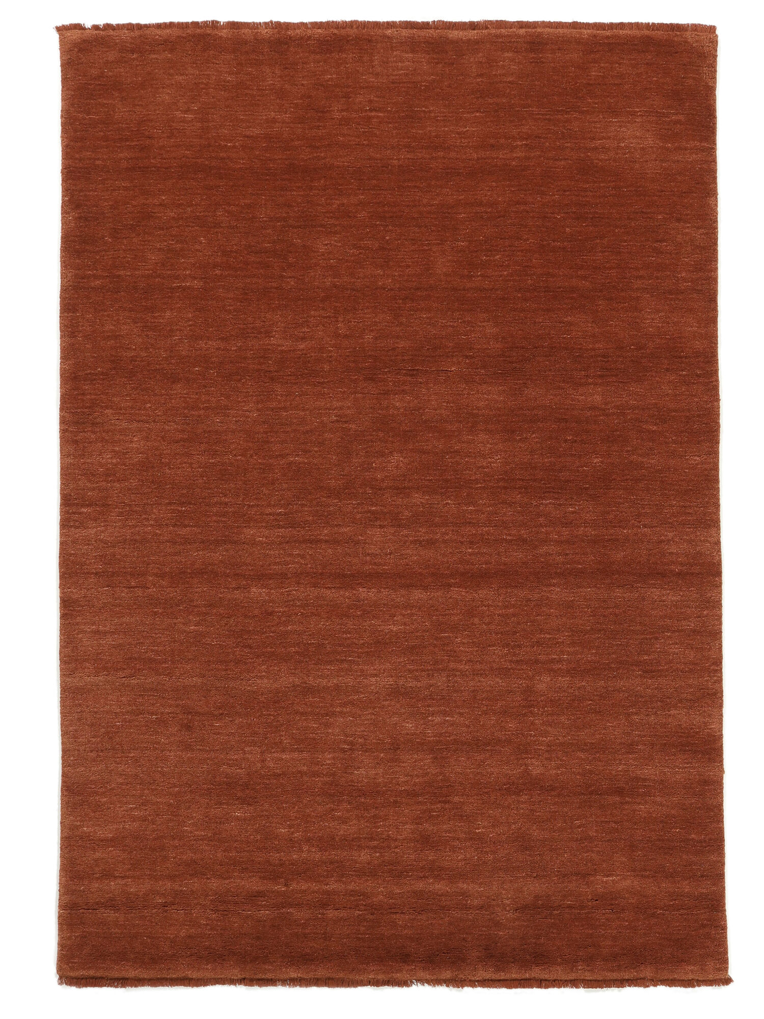 
    Handloom fringes - Rust red - 140 x 200 cm
  
