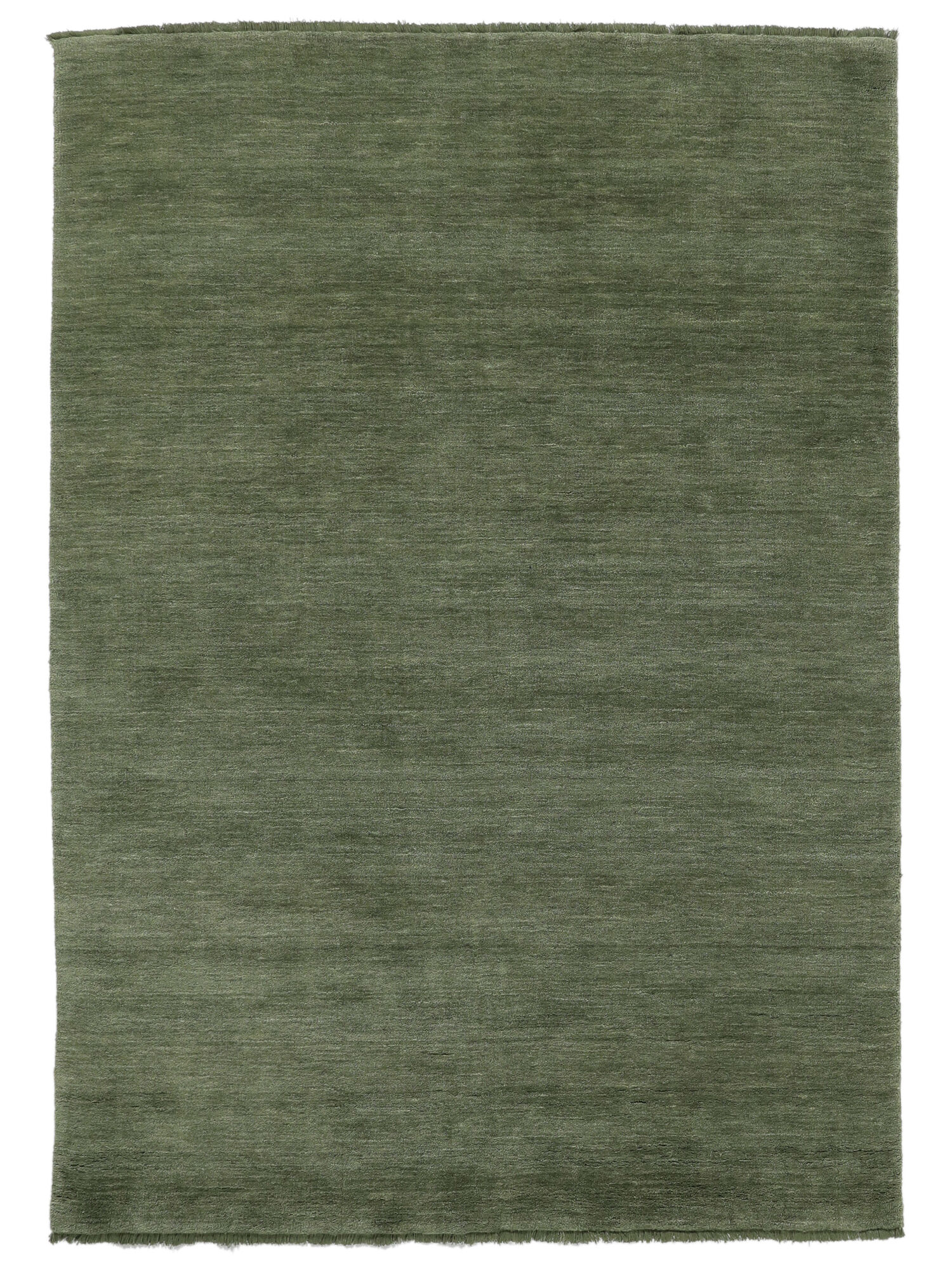 Handloom fringes Matta - Skogsgrön 140x200
