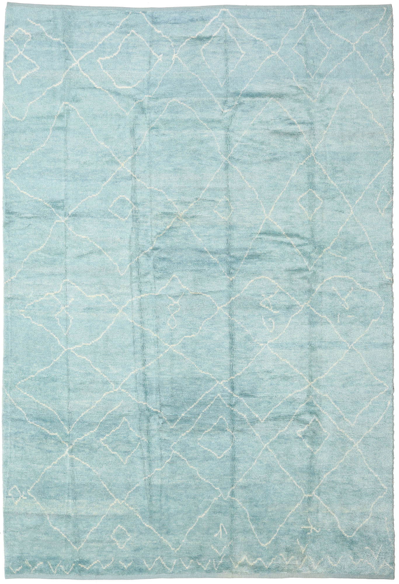 Handknotted Berber Shaggy Matta 296x429