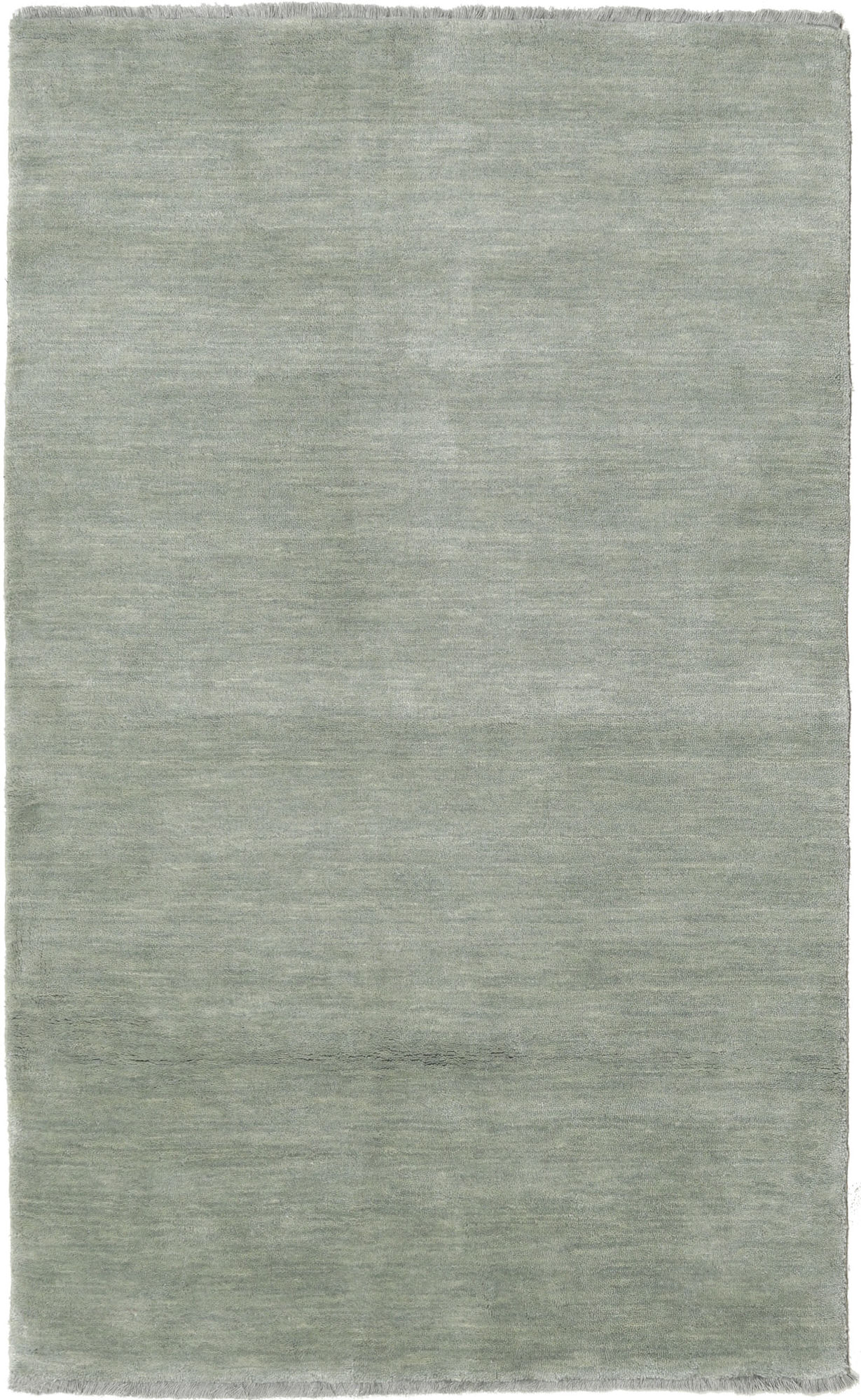 Handloom fringes Matta - Ljusgrön 100x160