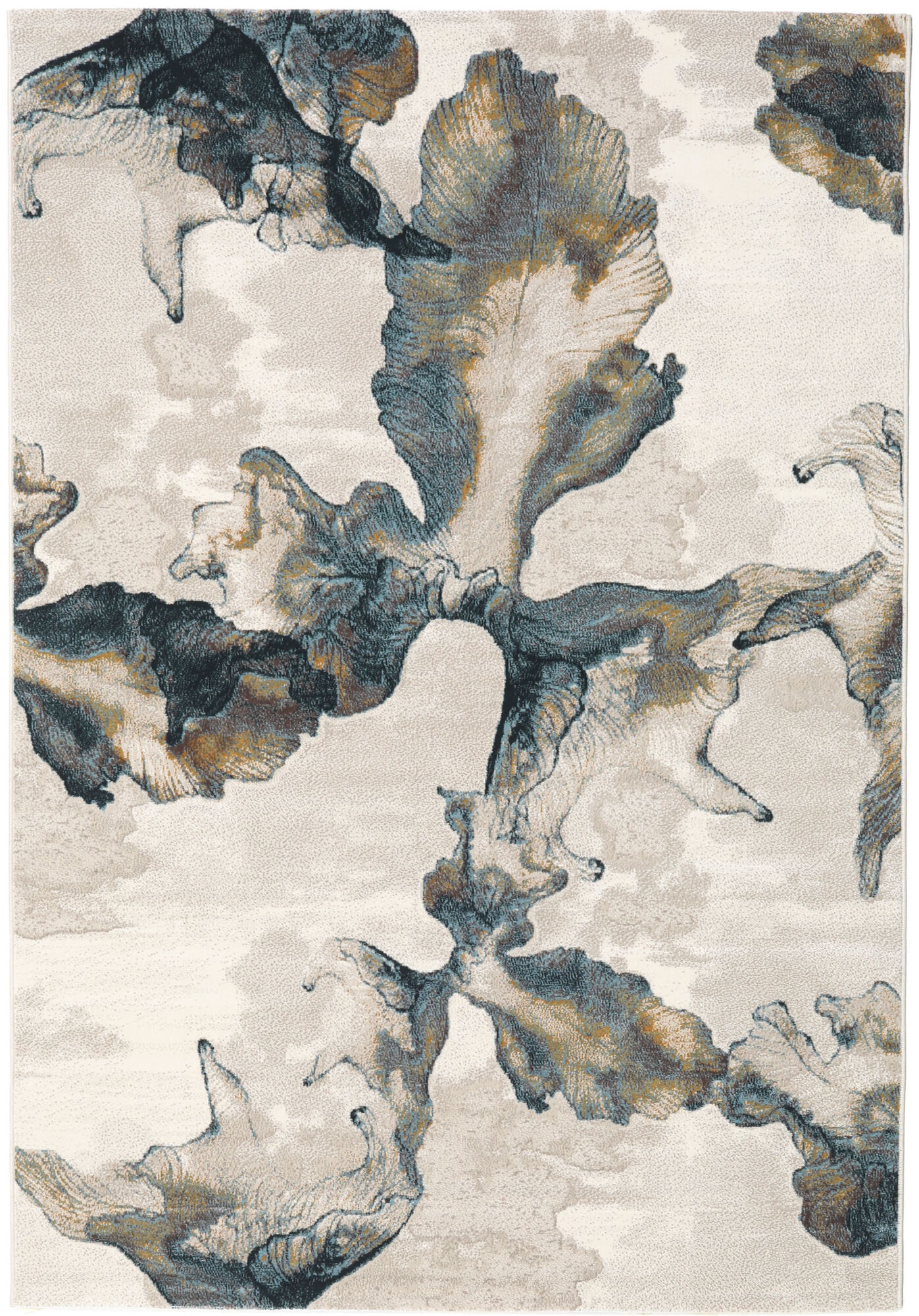 Lily Matta - Beige / Turkos 155x230