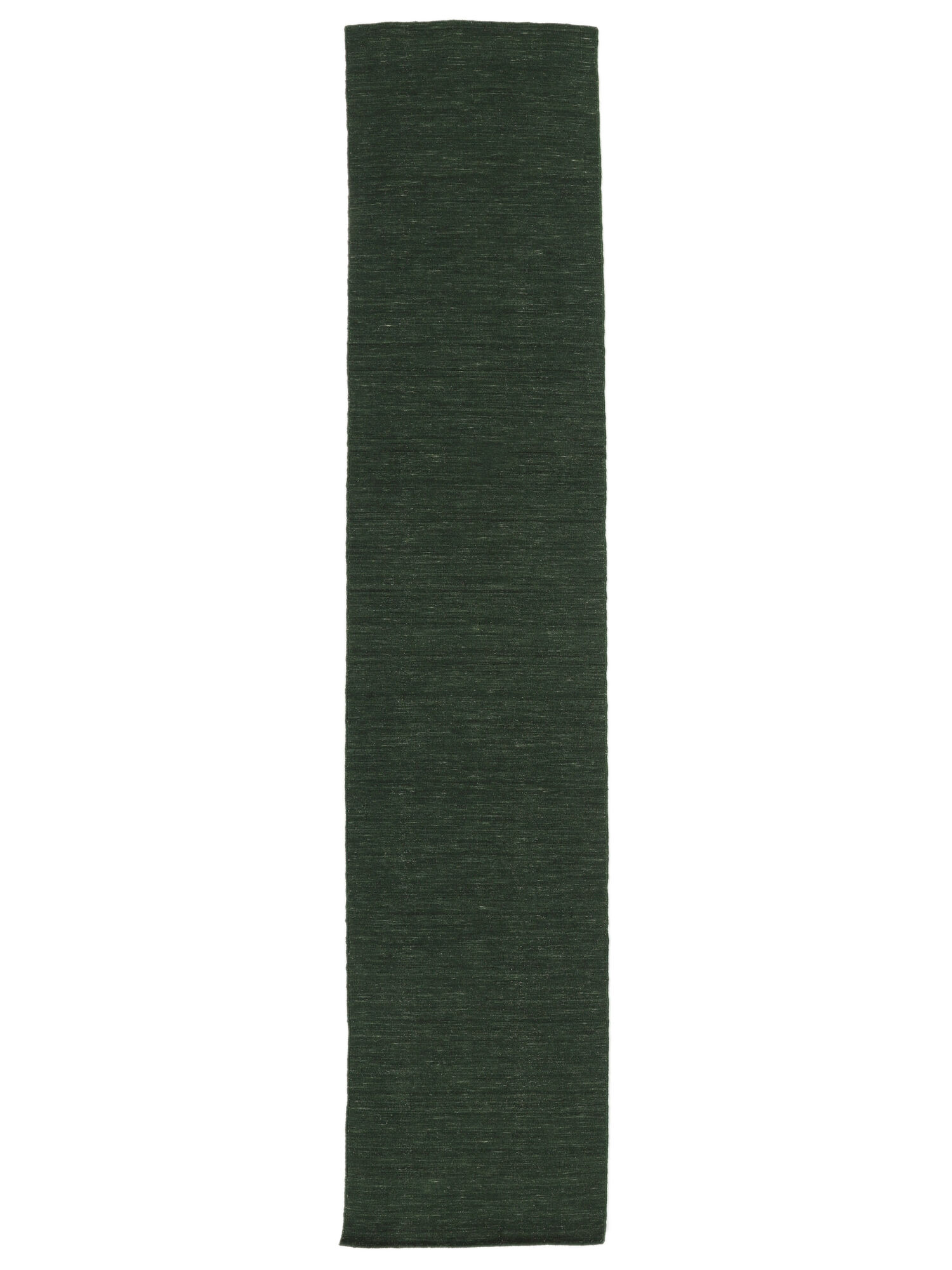 Kelim loom Teppich – Waldgrün 80×300