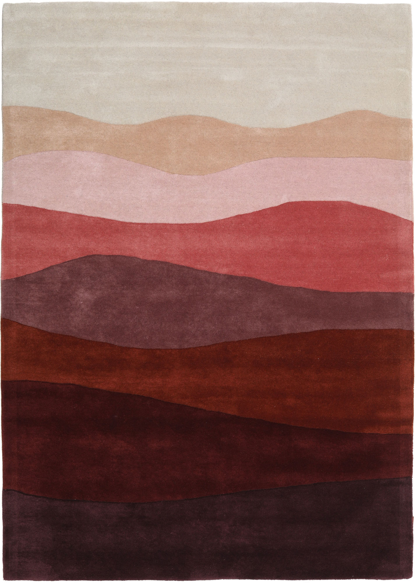 Feeling Handtufted Matta - Burgundy r&ouml;d 160x230
