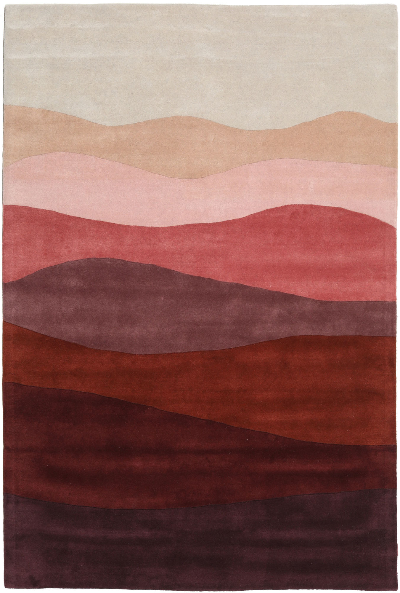 Feeling Handtufted Matta - Burgundy r&ouml;d 200x300