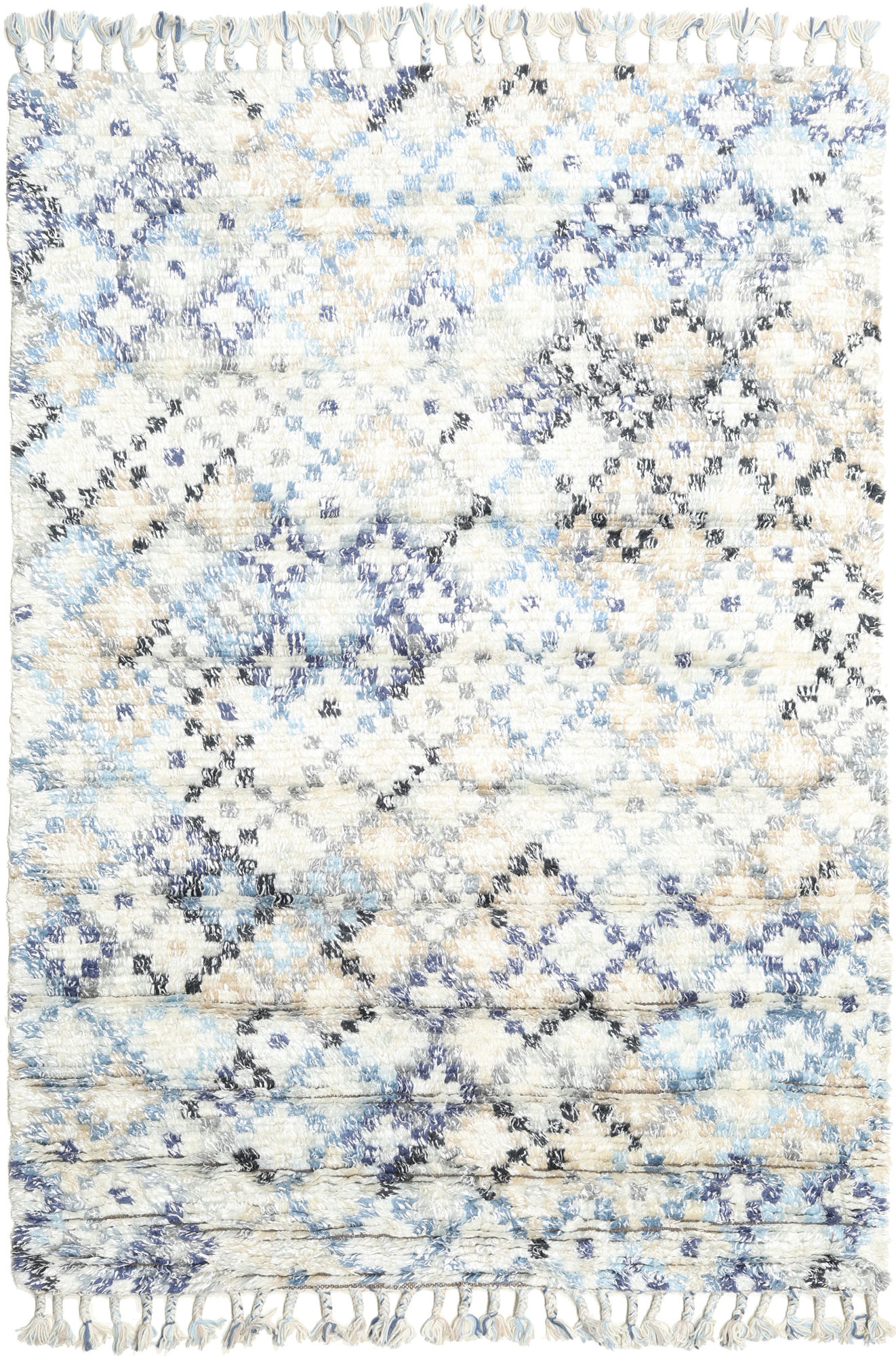 Greta Matta - Krämvit / Blå 160x230