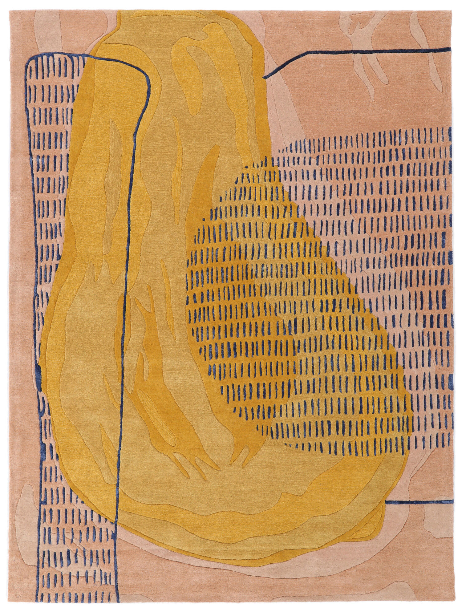 City Pear Matta - Terrakotta / Gul 200x300
