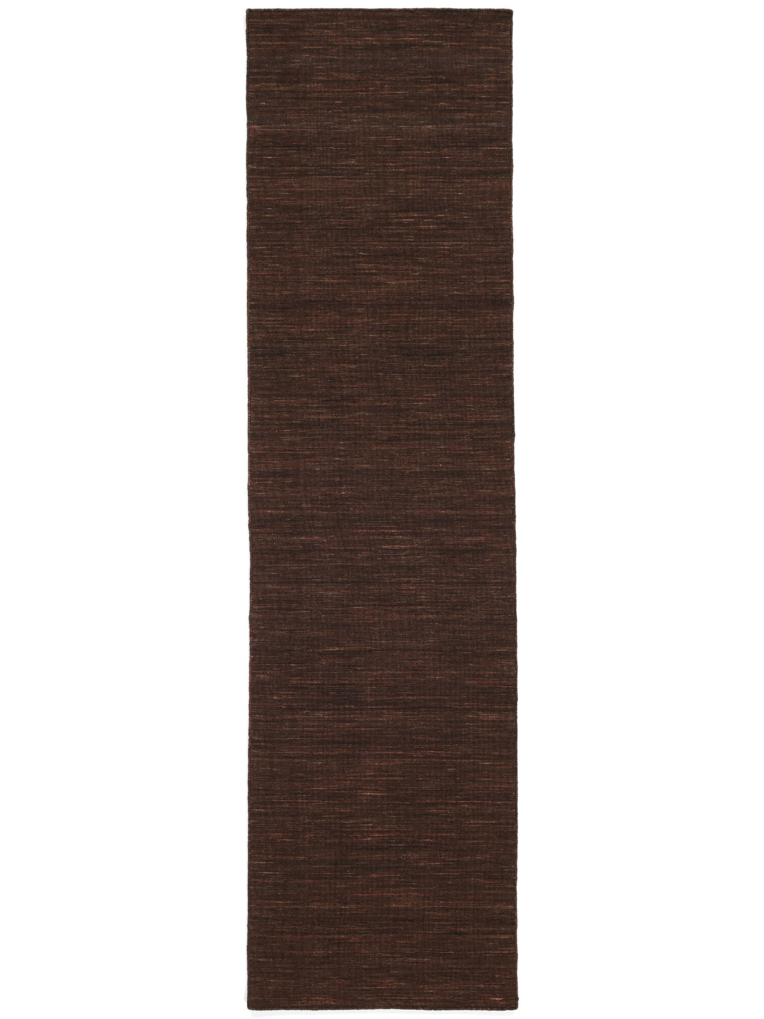 Handloom flat Matta - M&ouml;rkbrun 80x300